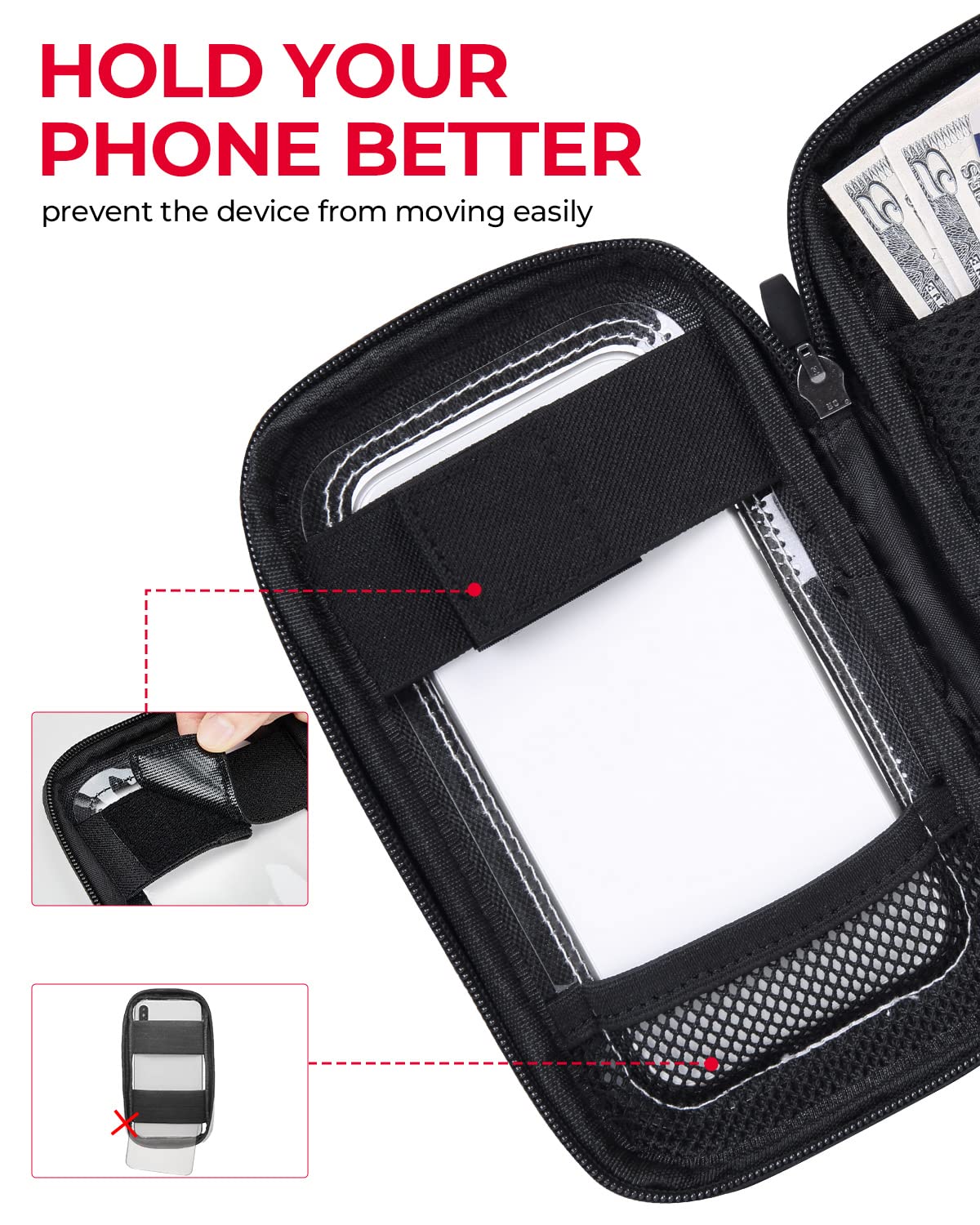 KEMIMOTO Borsa Serbatoio Magnetica Telefono 6,3"