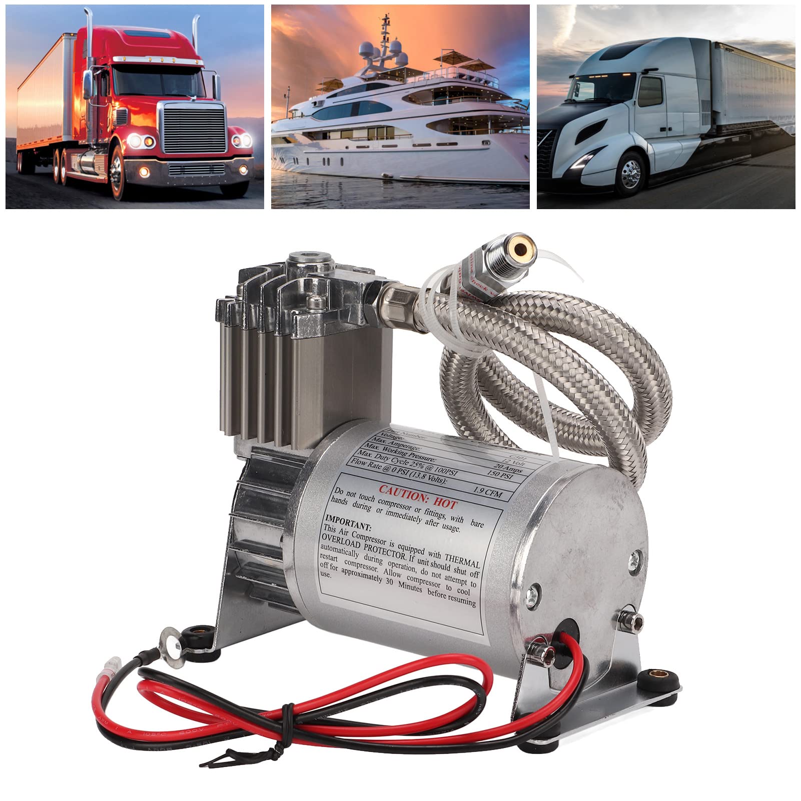 AOWINHIT compressore aria portatile 12V 150PSI 20A metallo