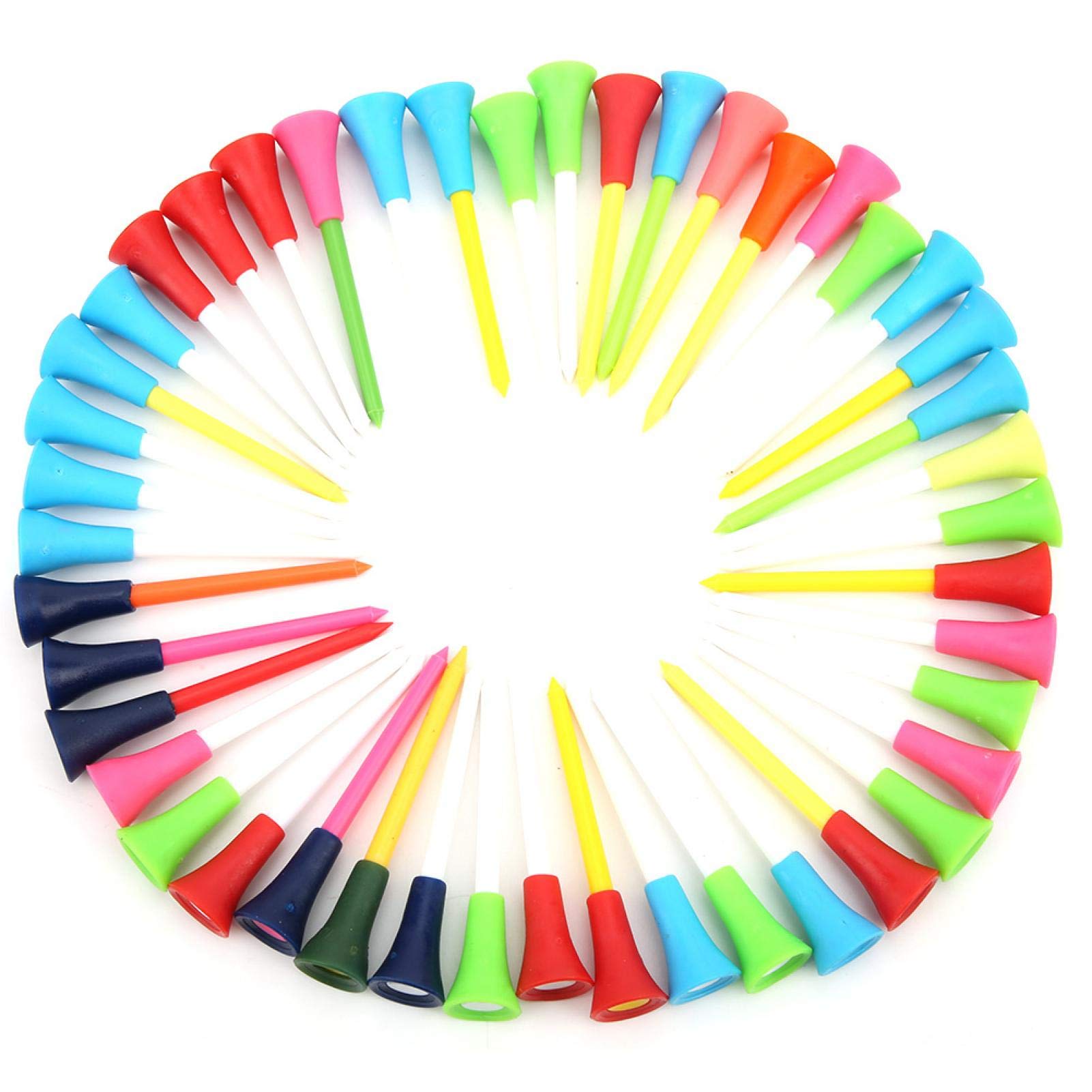 Kuuleyn Tee Golf Silicone 50 Pezzi 83 mm Colorati