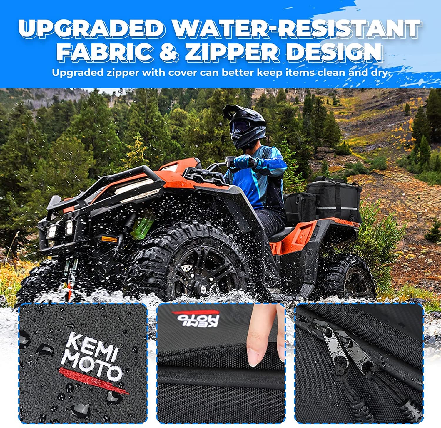 Kemimoto ATV borsa posteriore termica 59L impermeabile