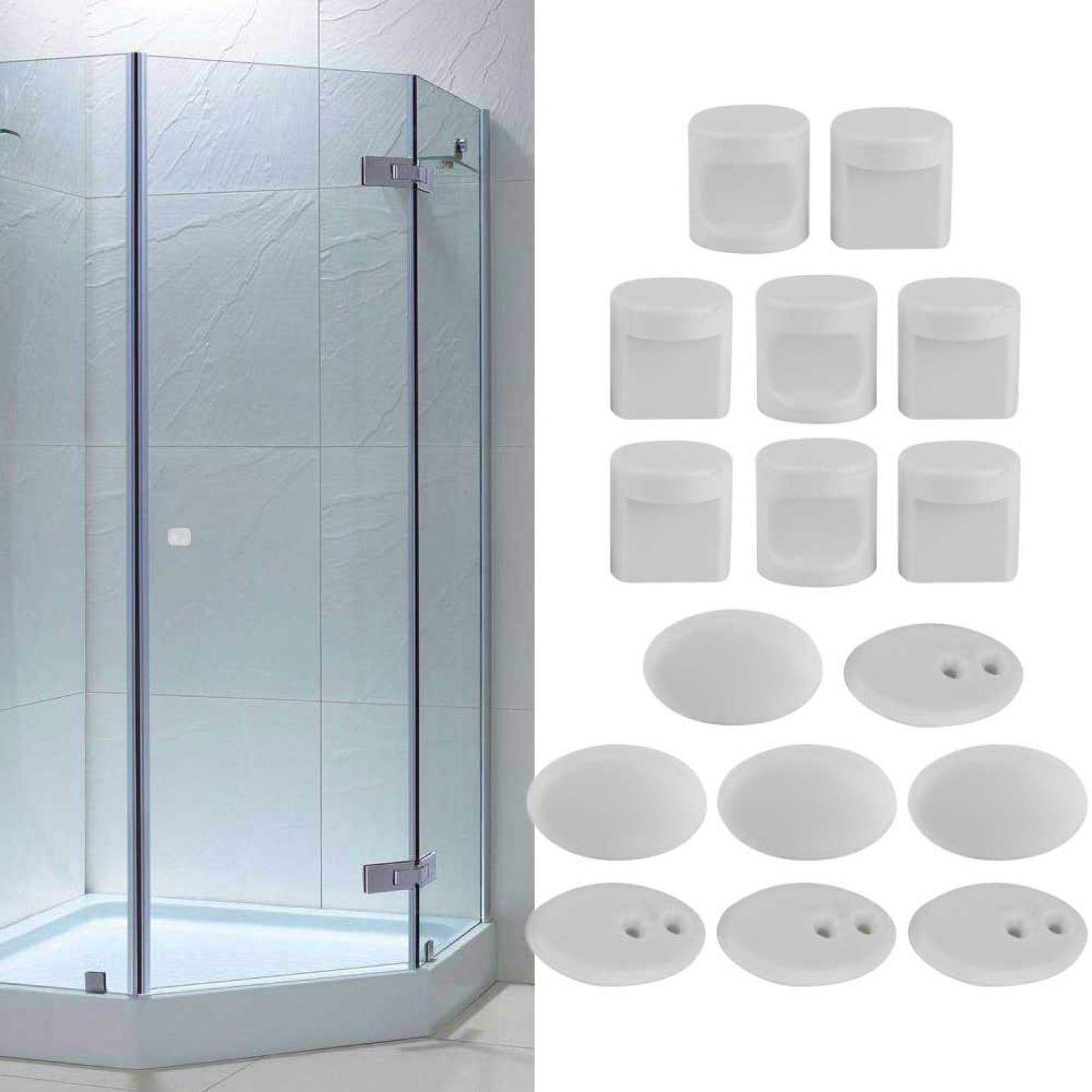 Kuuleyn manopole vetro doccia L38W 4 set doppio lato