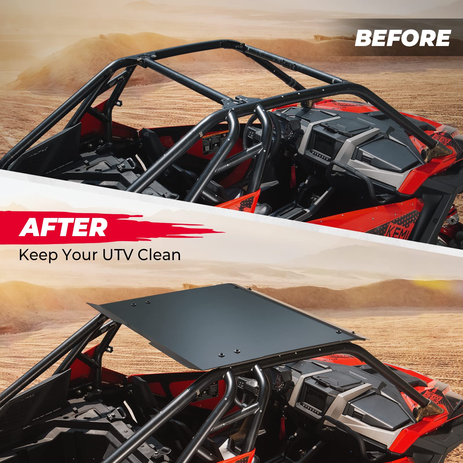 KEMIMOTO RZR PRO XP tetto rigido alluminio nero
