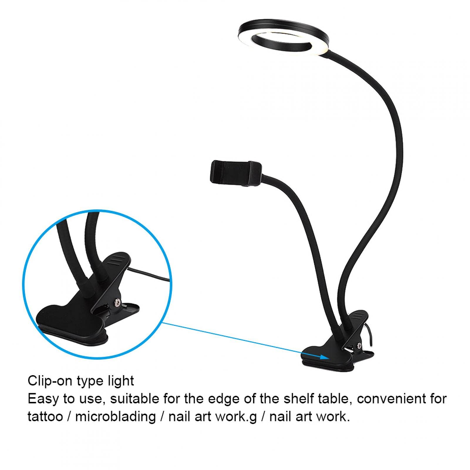 Kuuleyn Lampada LED a clip USB luce regolabile 7W