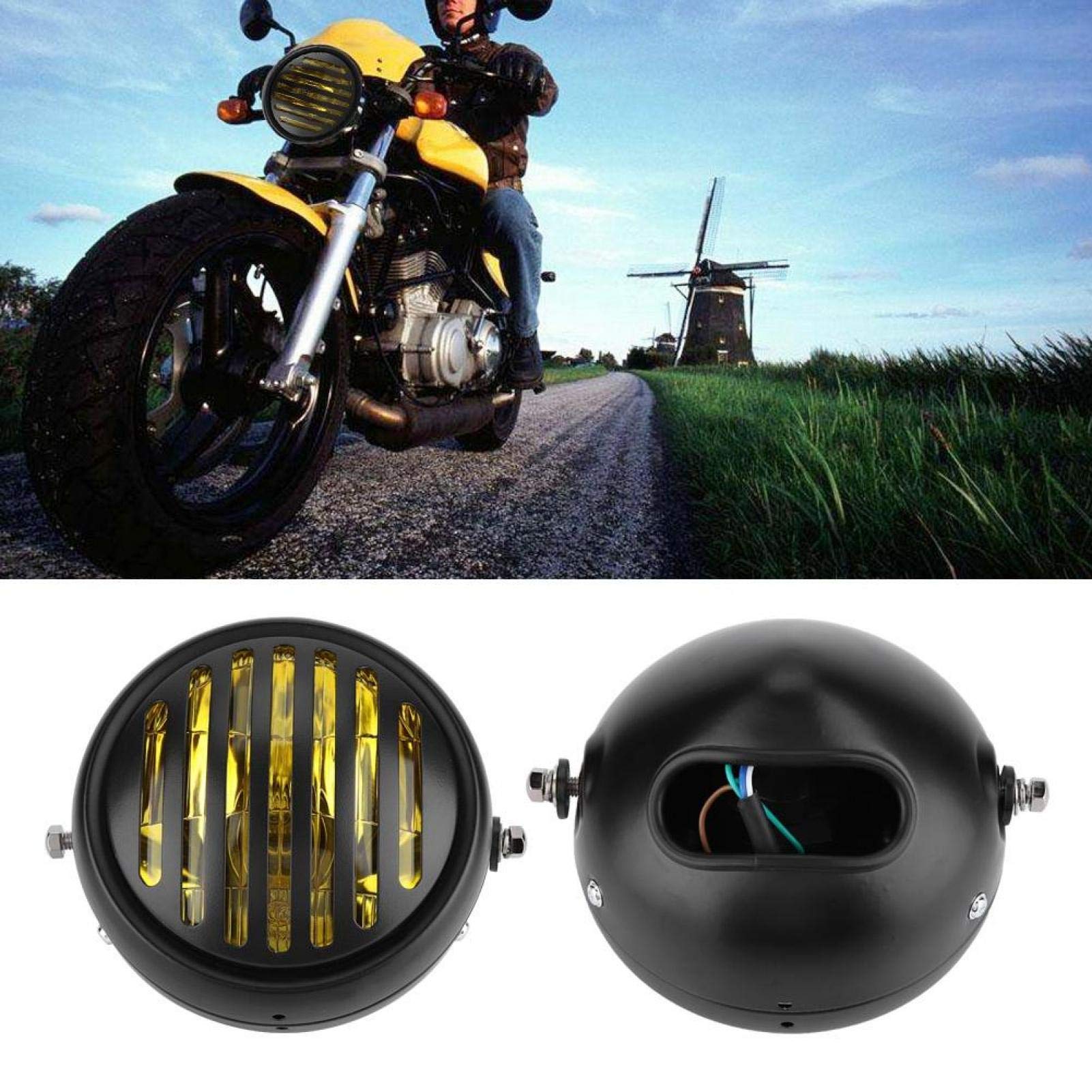 Kuuleyn Faro Anteriore Moto 5,75 Pollici Lente Gialla