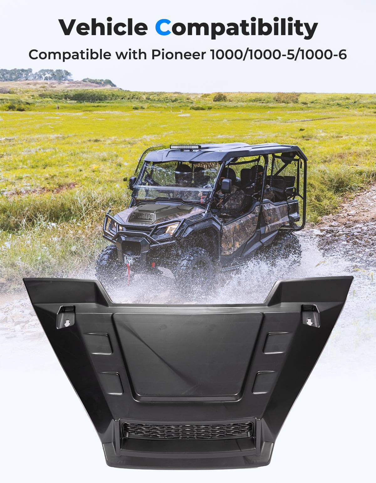KEMIMOTO Pioneer 1000 Presa Aria Cofano con Rete