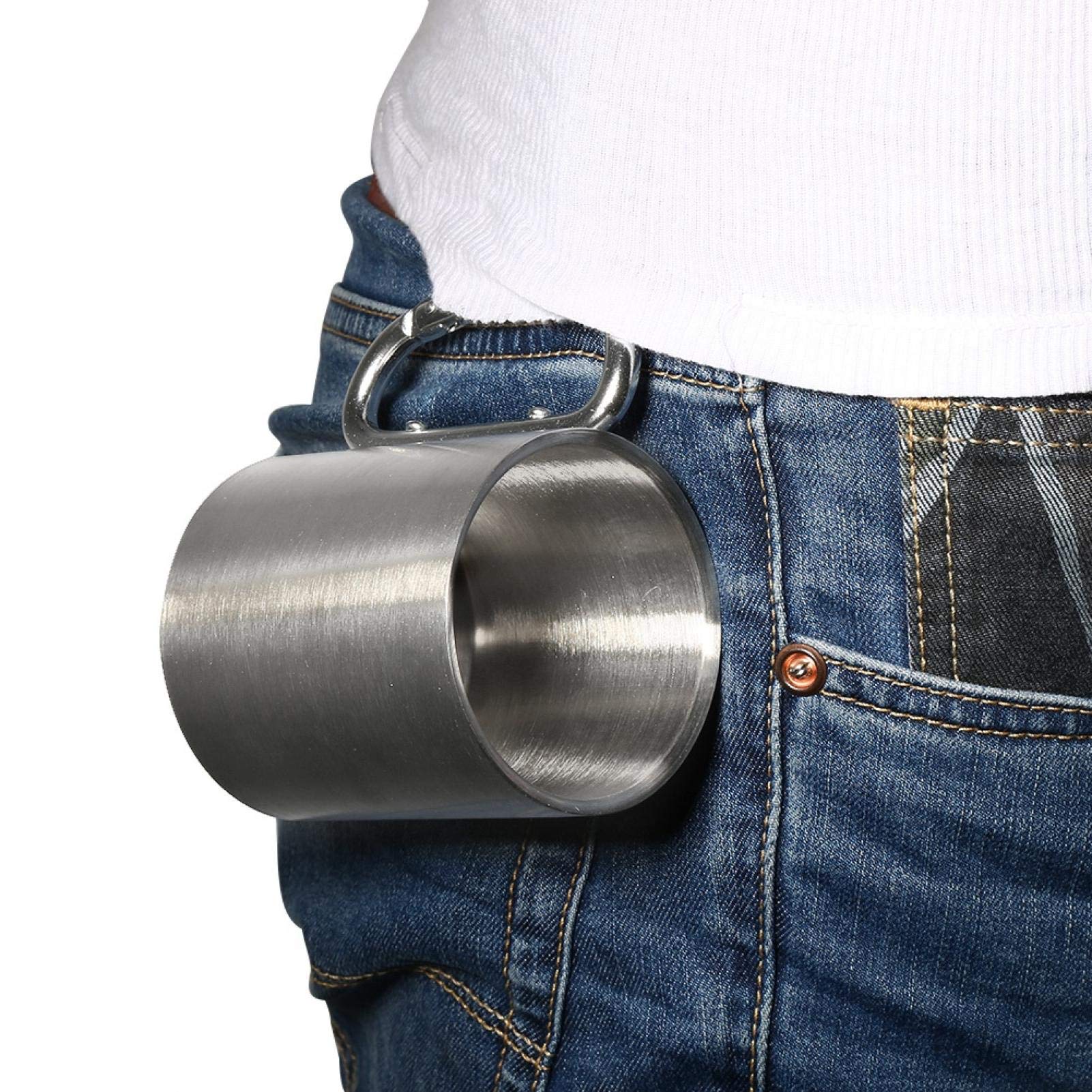 Kuuleyn moschettone tazza campeggio acciaio inox