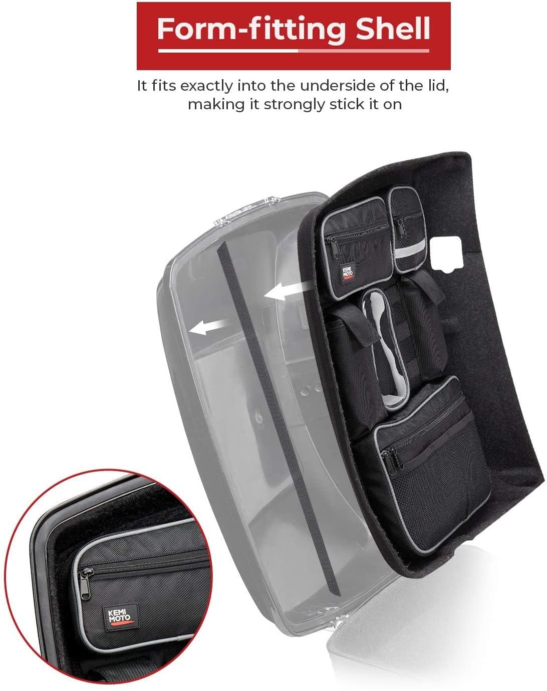 Kemimoto F1801-01001 organizer coperchio bauletto Touring multi-tasca