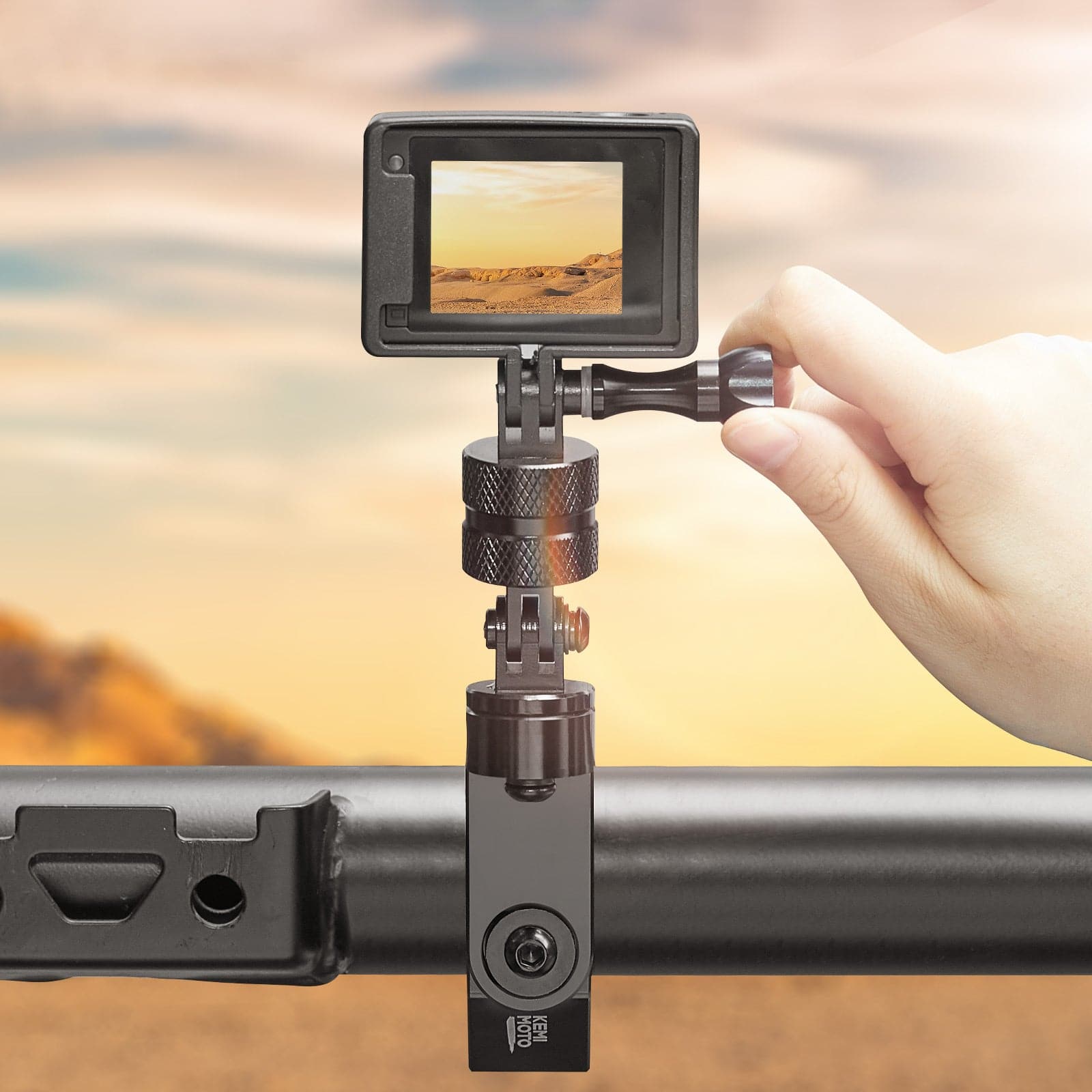 KEMIMOTO B1201-04001BK supporto action cam alluminio