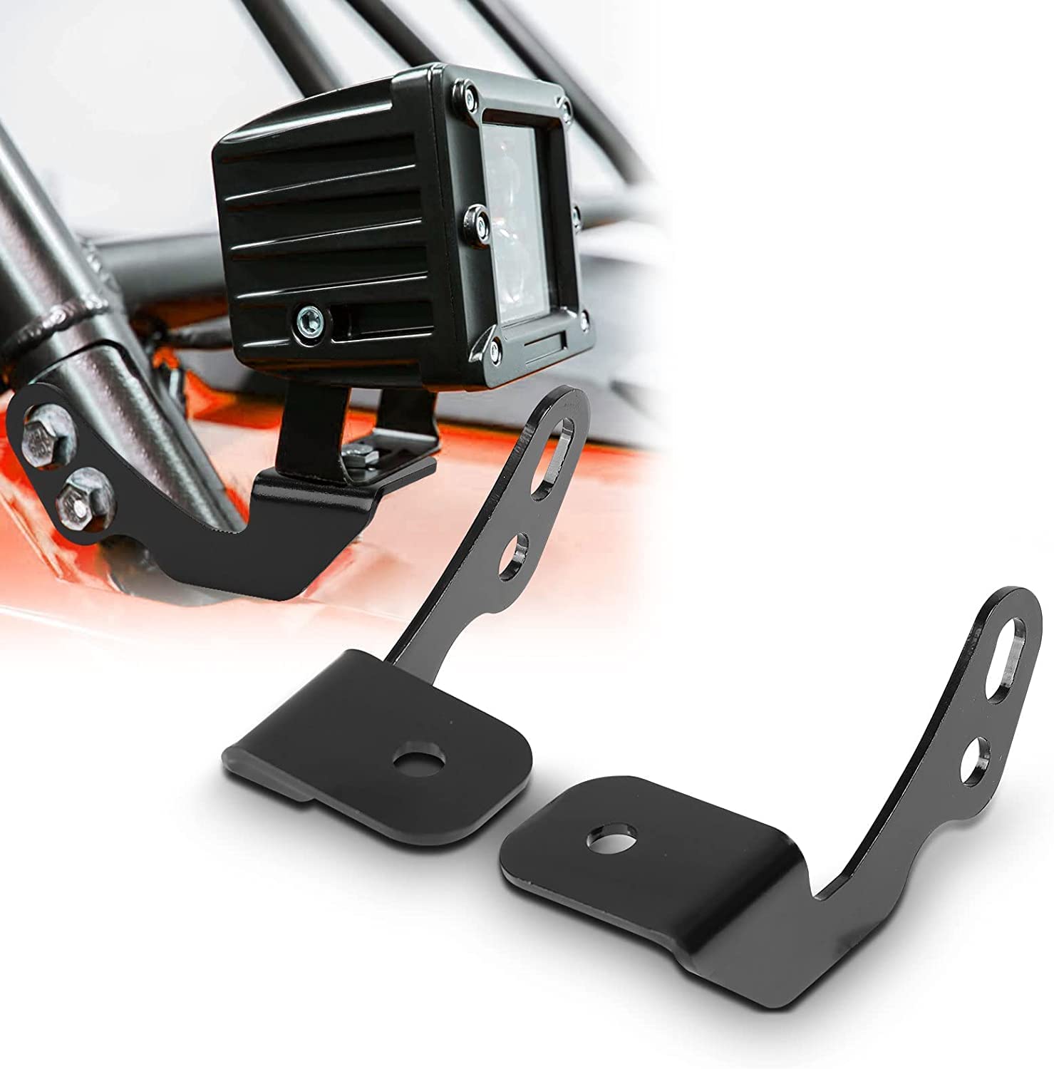 KEMIMOTO RZR staffe faro montante A 2 pezzi inox