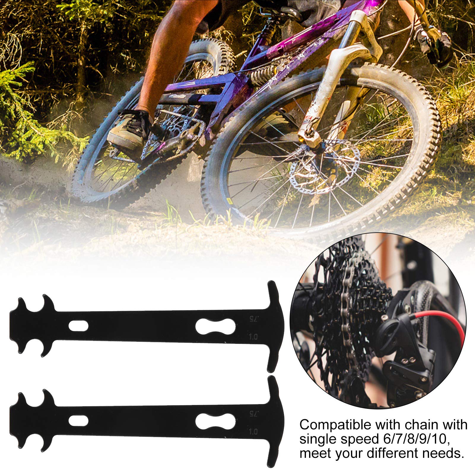 Kuuleyn Misuratore Usura Catena Bici Acciaio 6-10 Velocità