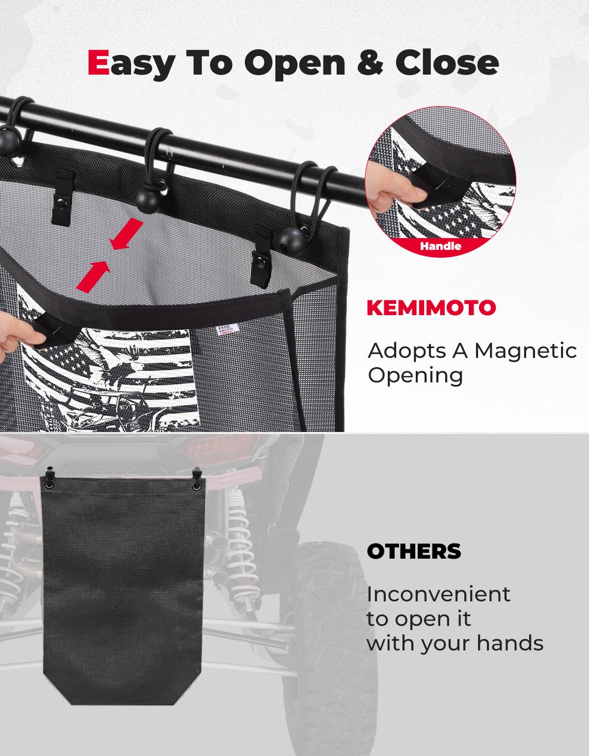 Kemimoto borsa rete nera universale 600 mm