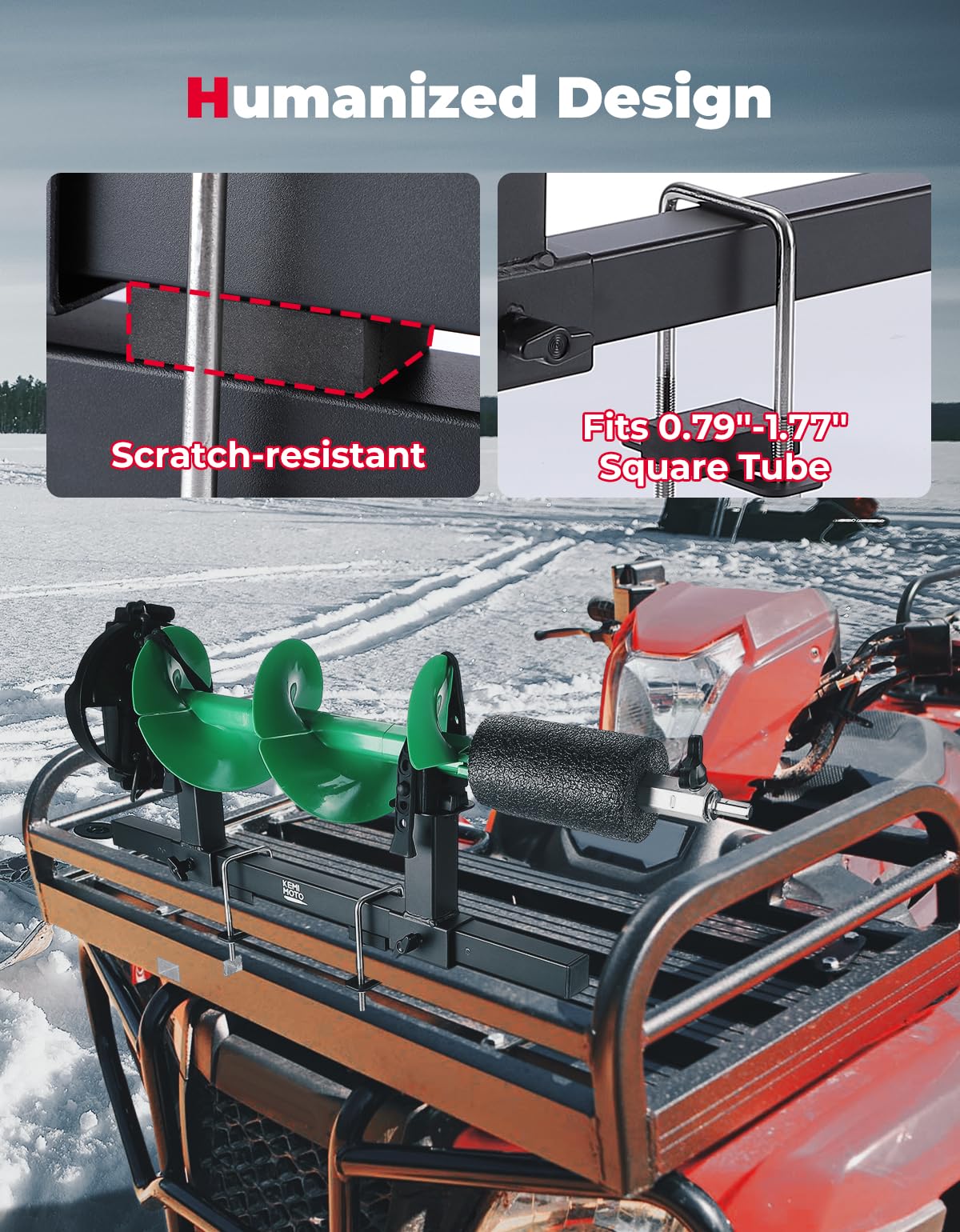 Kemimoto portattrezzi UTV ATV tubo quadro 20-45mm U-Bolt
