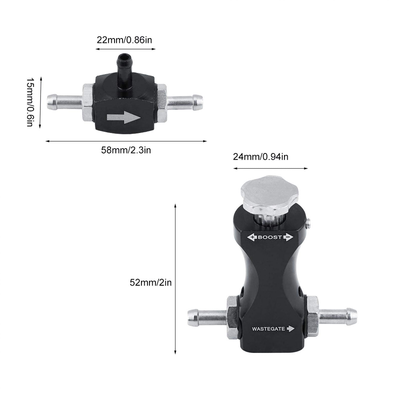 Kuuleyn Kit Controller Boost Manuale Auto Alluminio Nero Regolabile