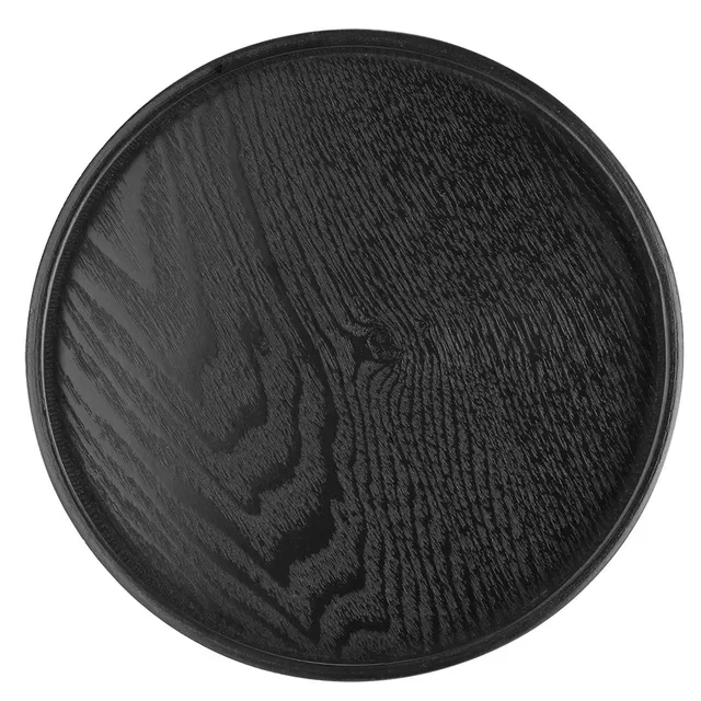 Kuuleyn vassoio legno rotondo nero 24cm