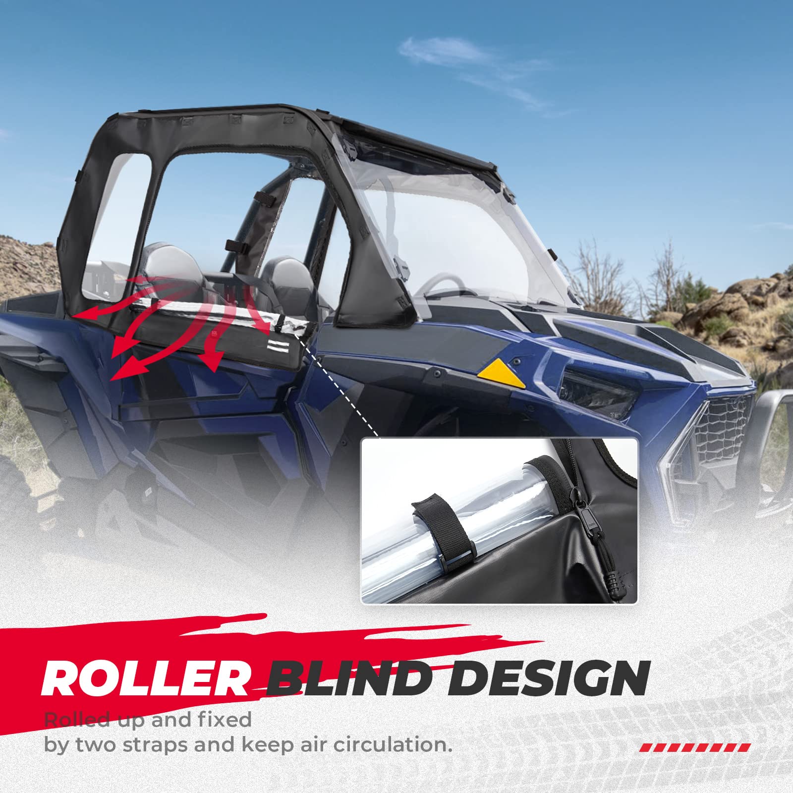 KEMIMOTO RZR XP 1000 parabrezza anteriore 2019-2023 PMMA