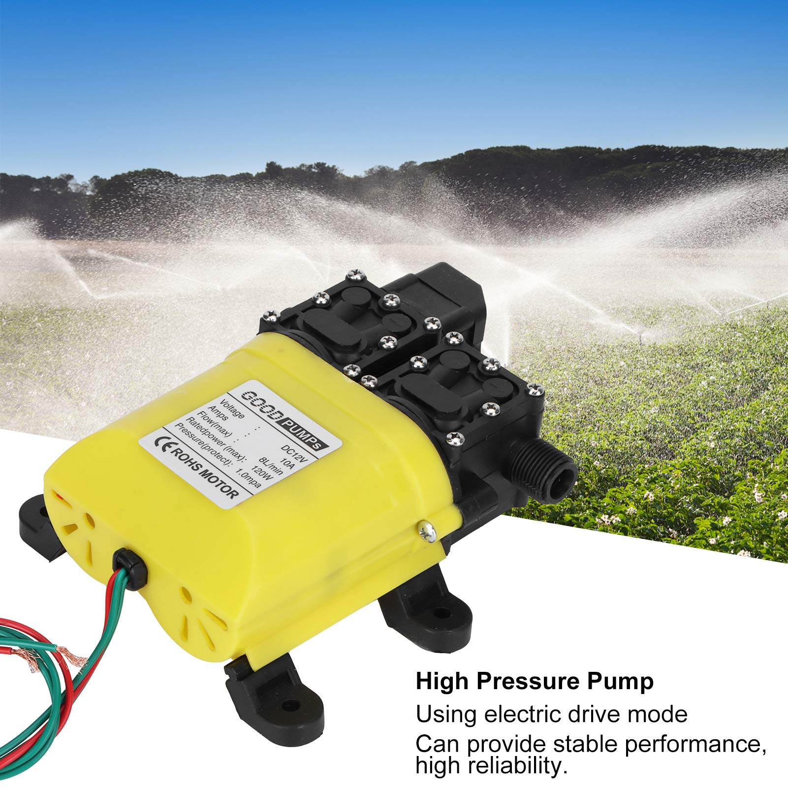 Kuuleyn Pompa Membrana 12V 120W 8L Alta Pressione