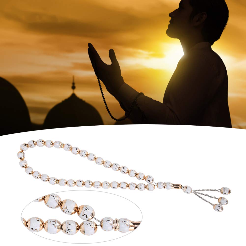 Hapivida Rosario Islamico bracciale preghiera bianco