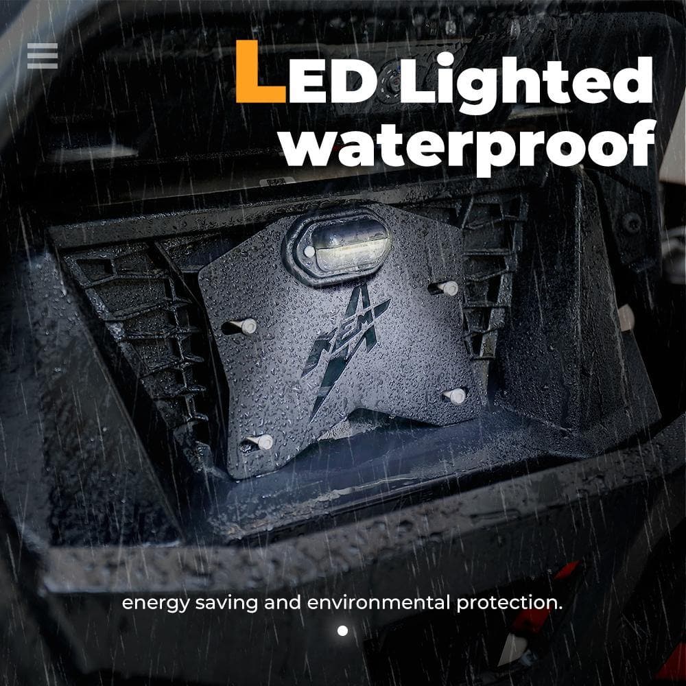 KEMIMOTO B0111-04101BK Porta Targa LED UTV Alluminio