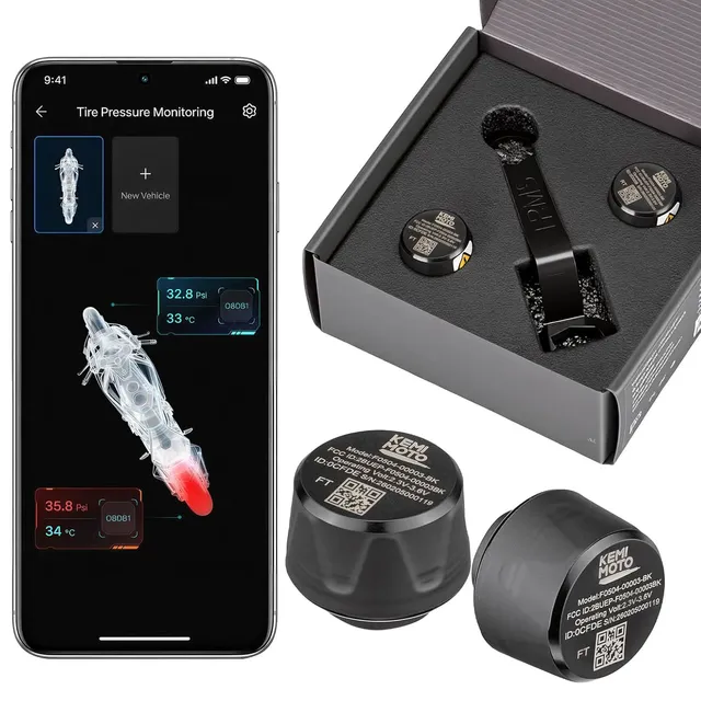 KEMIMOTO TPMS sensori pressione Bluetooth moto IP67
