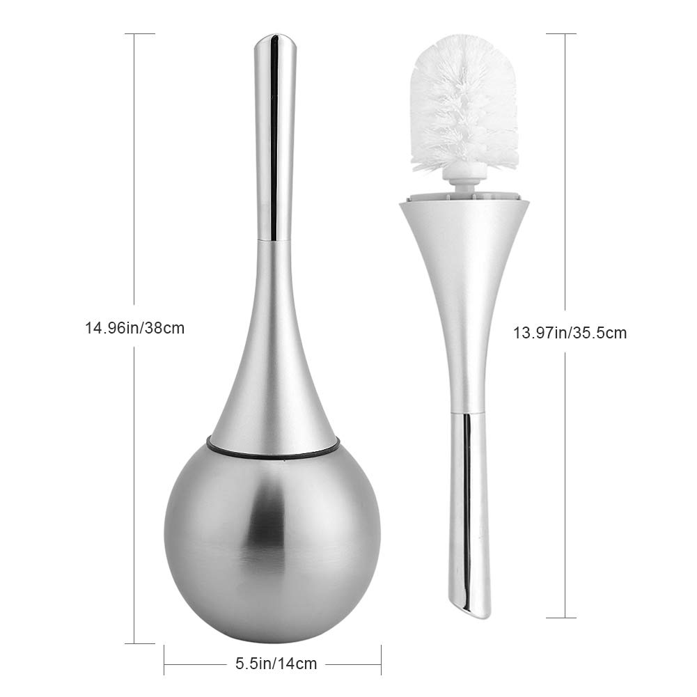 Kuuleyn scopino WC con base argento acciaio inox
