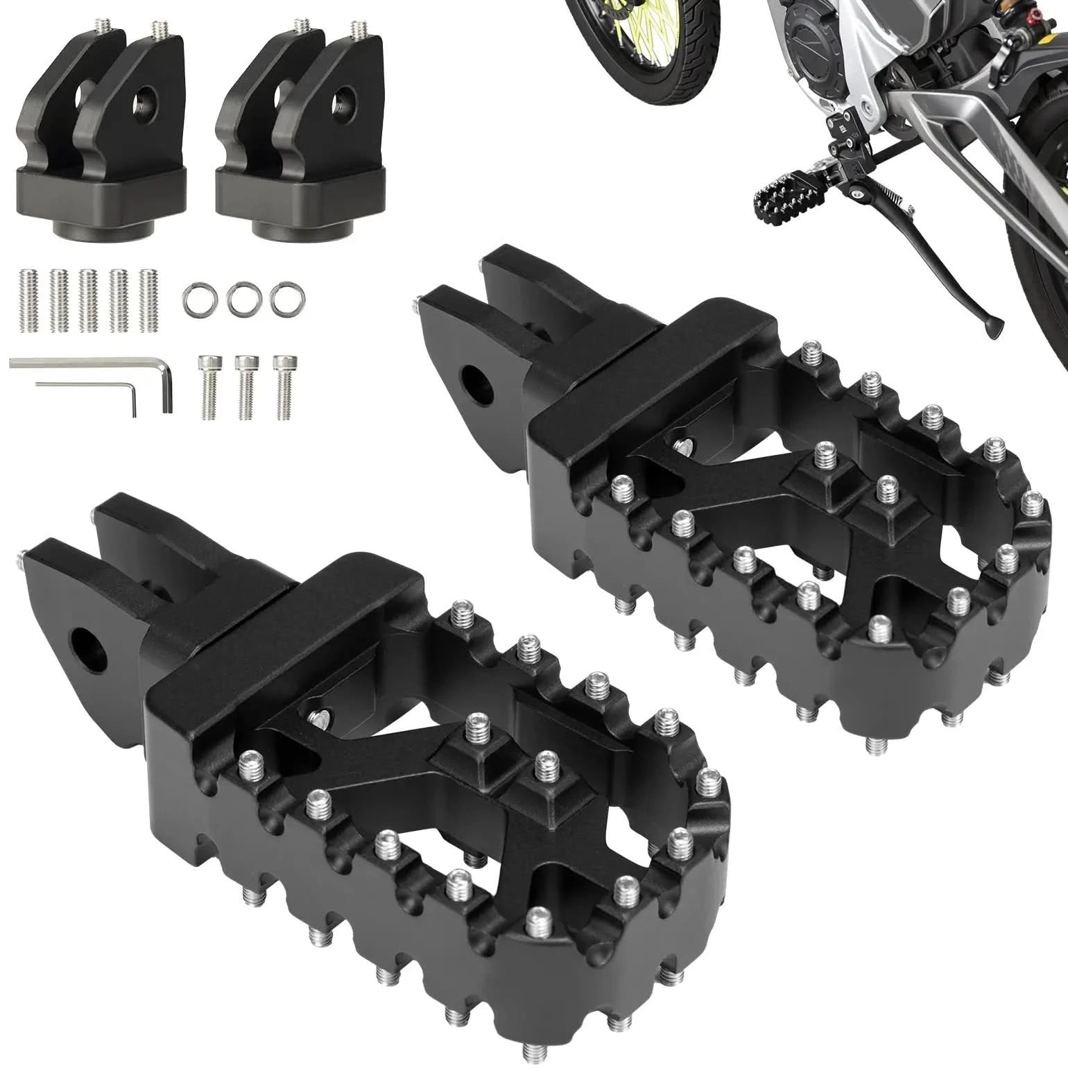 Kemimoto Surron pedane moto alluminio doppia presa