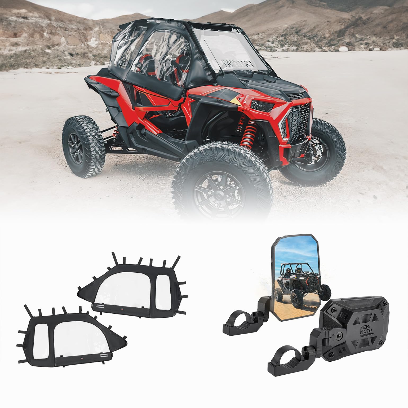 KEMIMOTO Porte Superiori + Specchietti Polaris RZR XP 1000