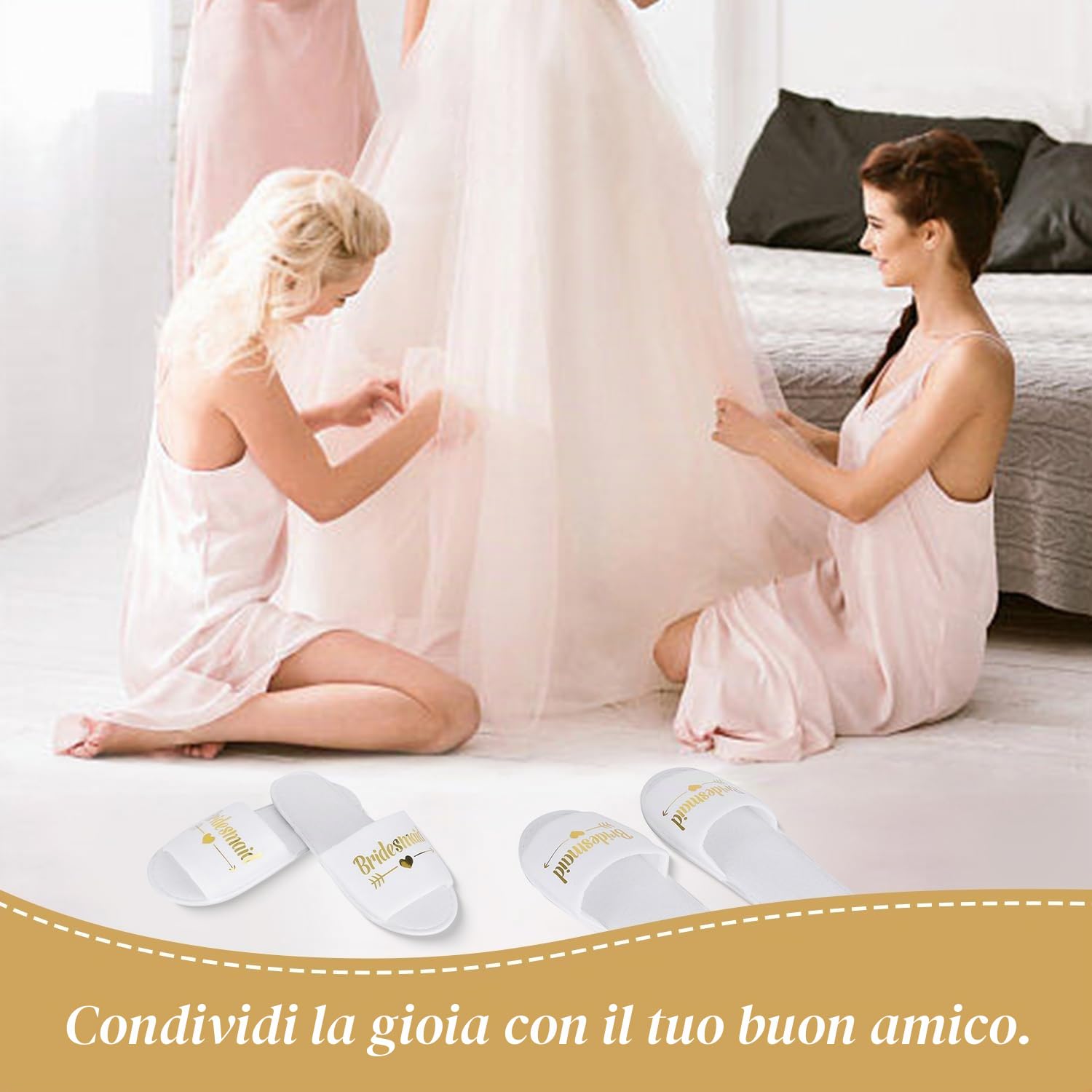 Hapivida Pantofole Hotel usa e getta bianche 5 paia aperte