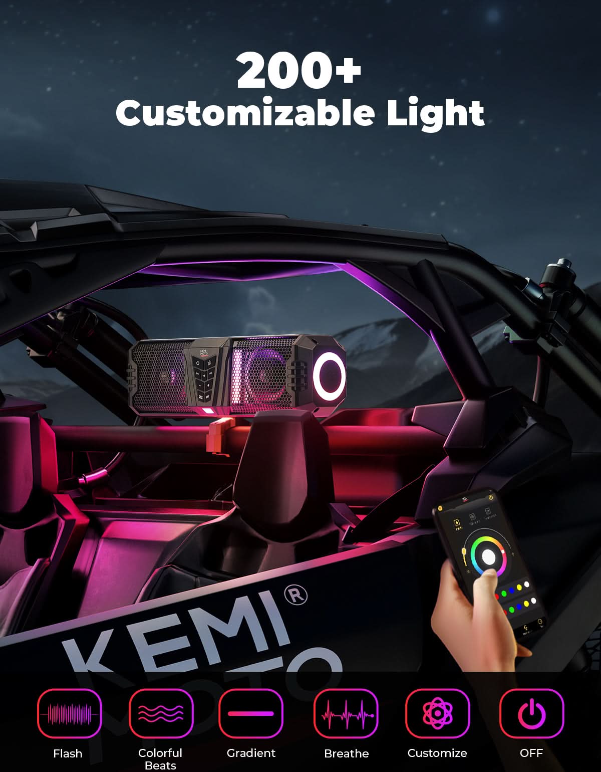 KEMIMOTO Midnight 40 Gen1.5 soundbar Bluetooth 16" RGB