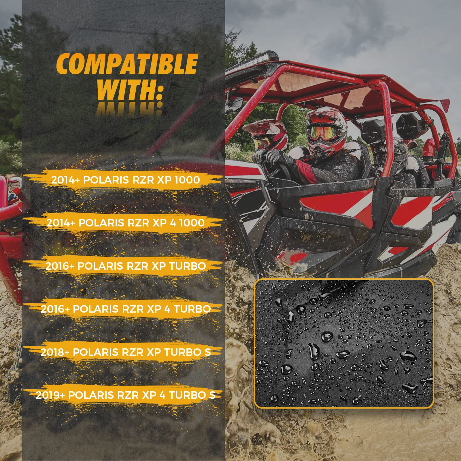 Kemimoto Parafanghi Allargati Polaris RZR XP 1000 8,5 pollici
