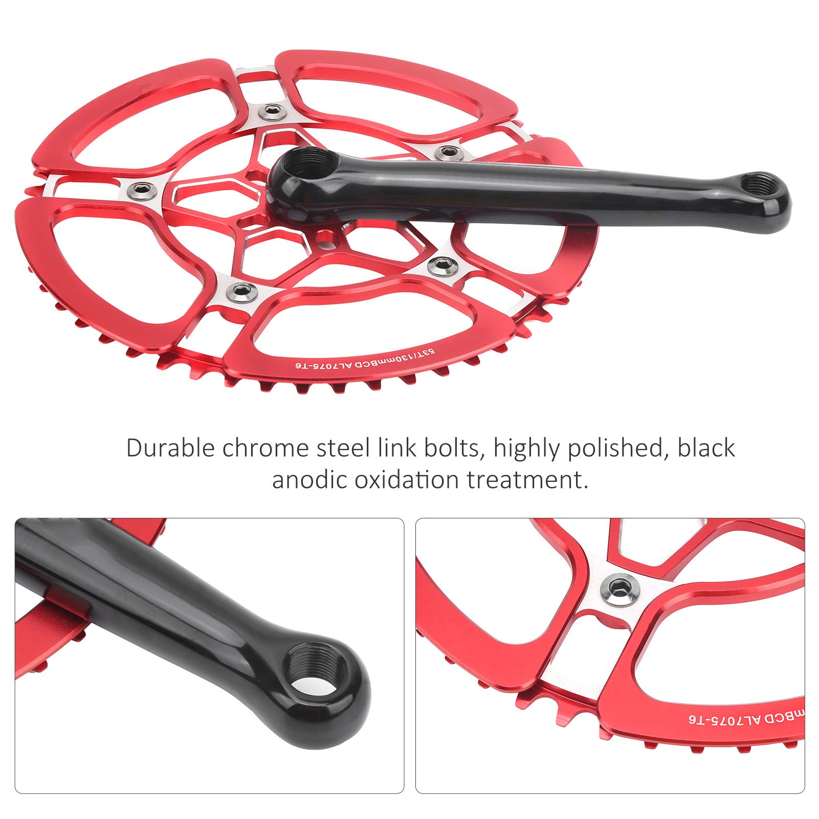 Kuuleyn Guarnitura Bici 53T 170mm Velocità Singola