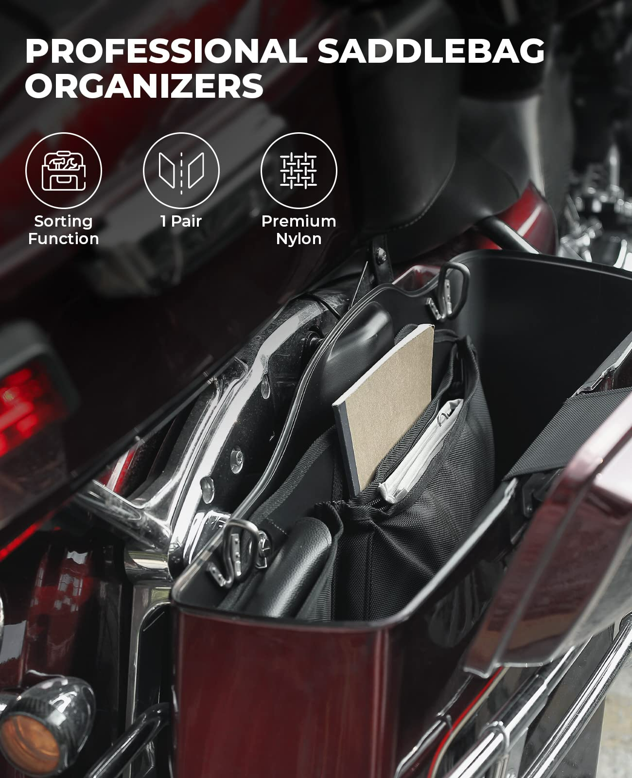 Kemimoto organizer borse Harley Street Glide 2 pezzi