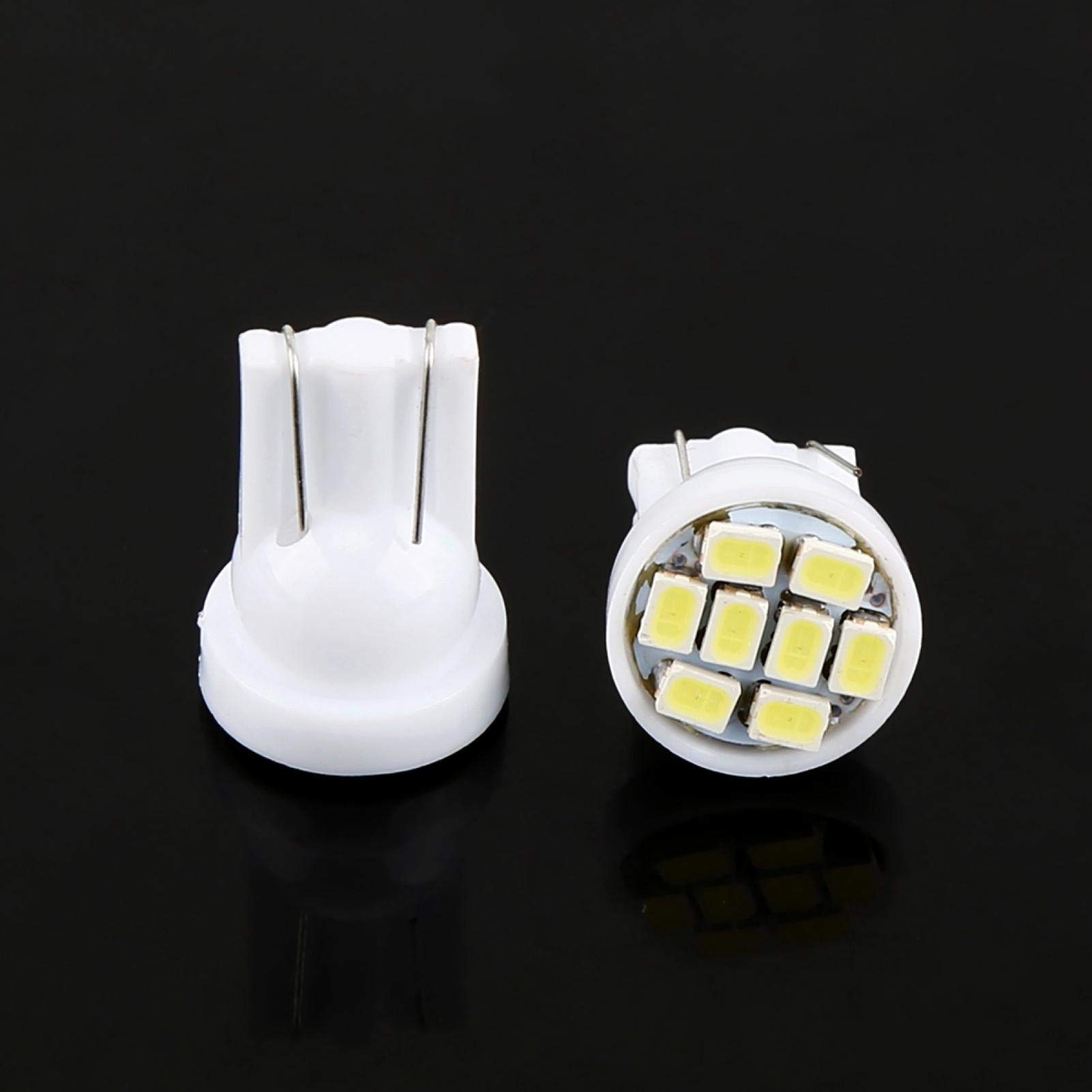 Kuuleyn Lampadine LED T10 8 SMD 1206 Bianche 100 Pezzi