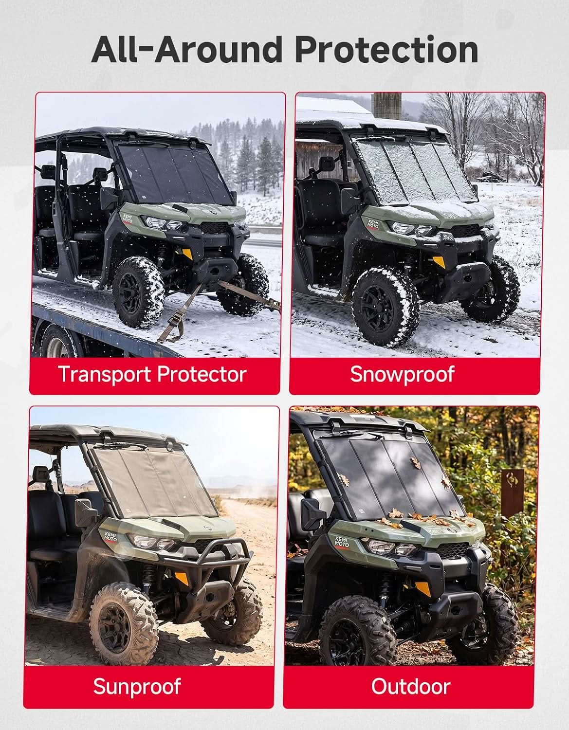 KEMIMOTO telo parabrezza vetro Ranger Defender 1338 mm 3 strati