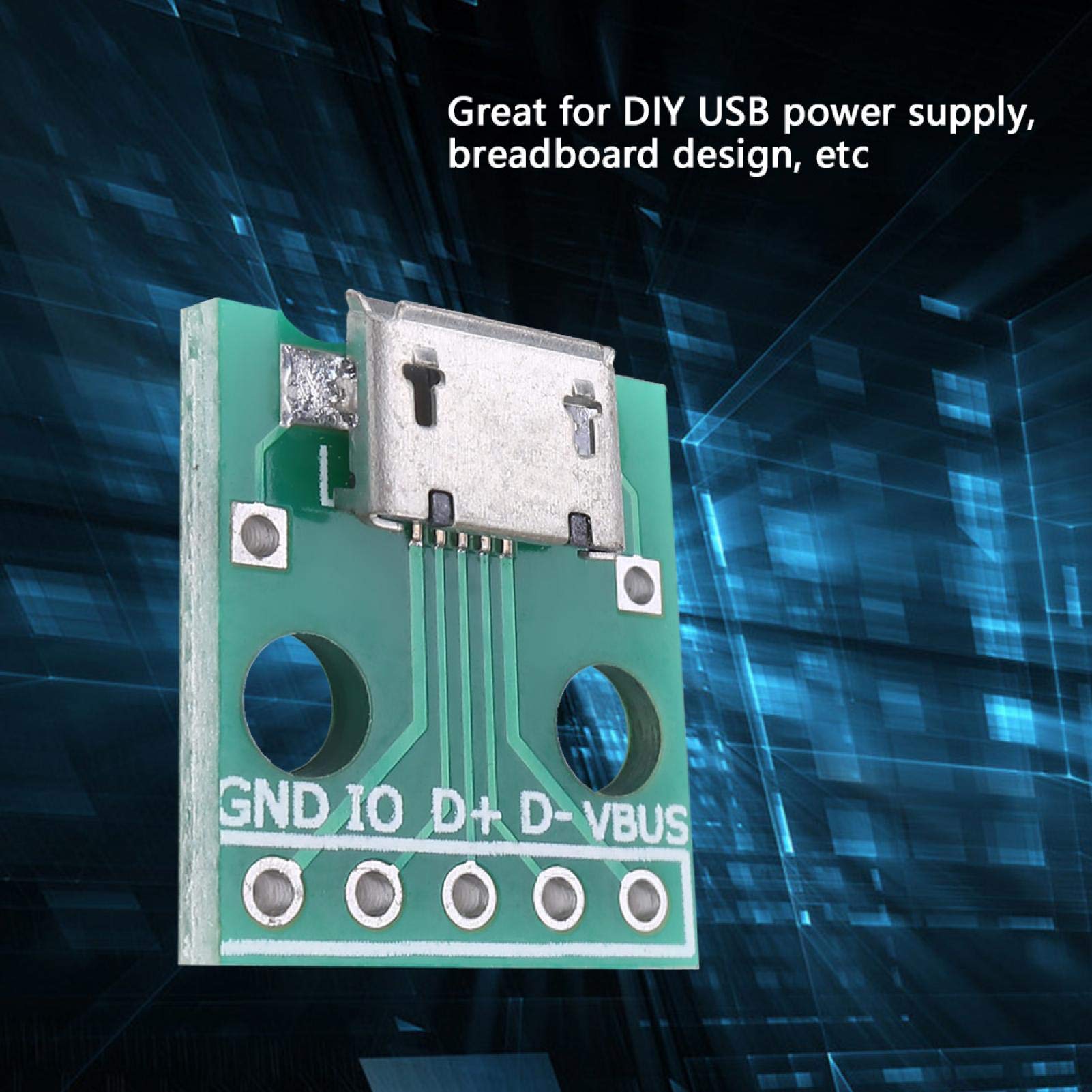 Kuuleyn Adattatore micro USB-DIP 5 pin 10 pezzi