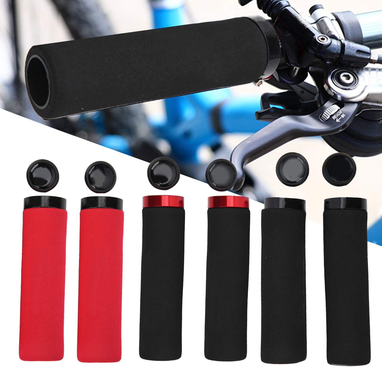 Kuuleyn Manopole Bici Spugna Nere Antiscivolo
