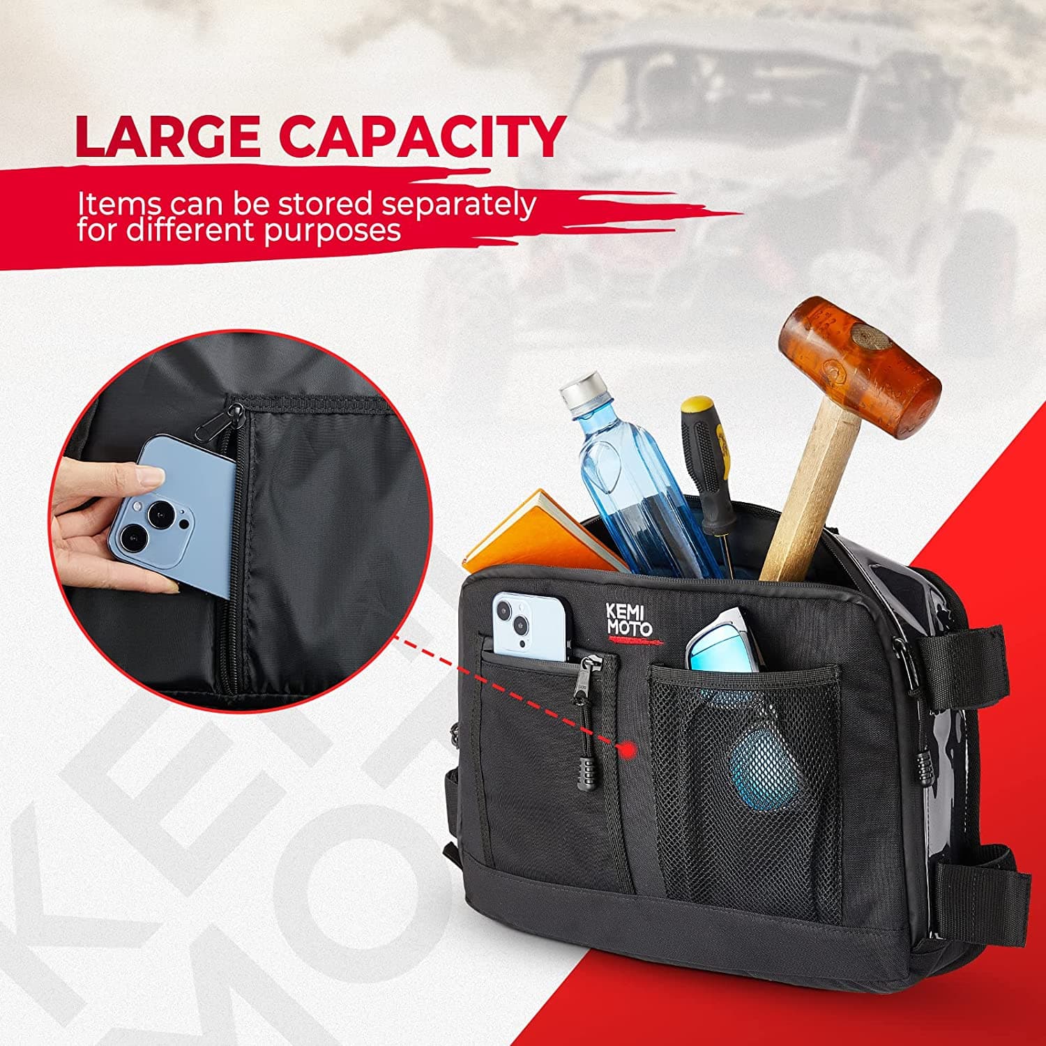 Kemimoto Borsa Sottotetto Maverick X3 10L Nera