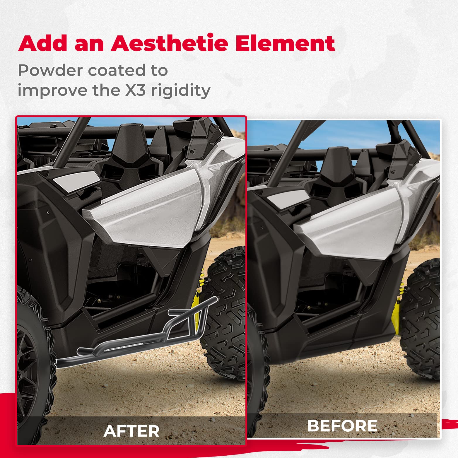 Kemimoto Maverick X3 tetto rigido e barre laterali kit