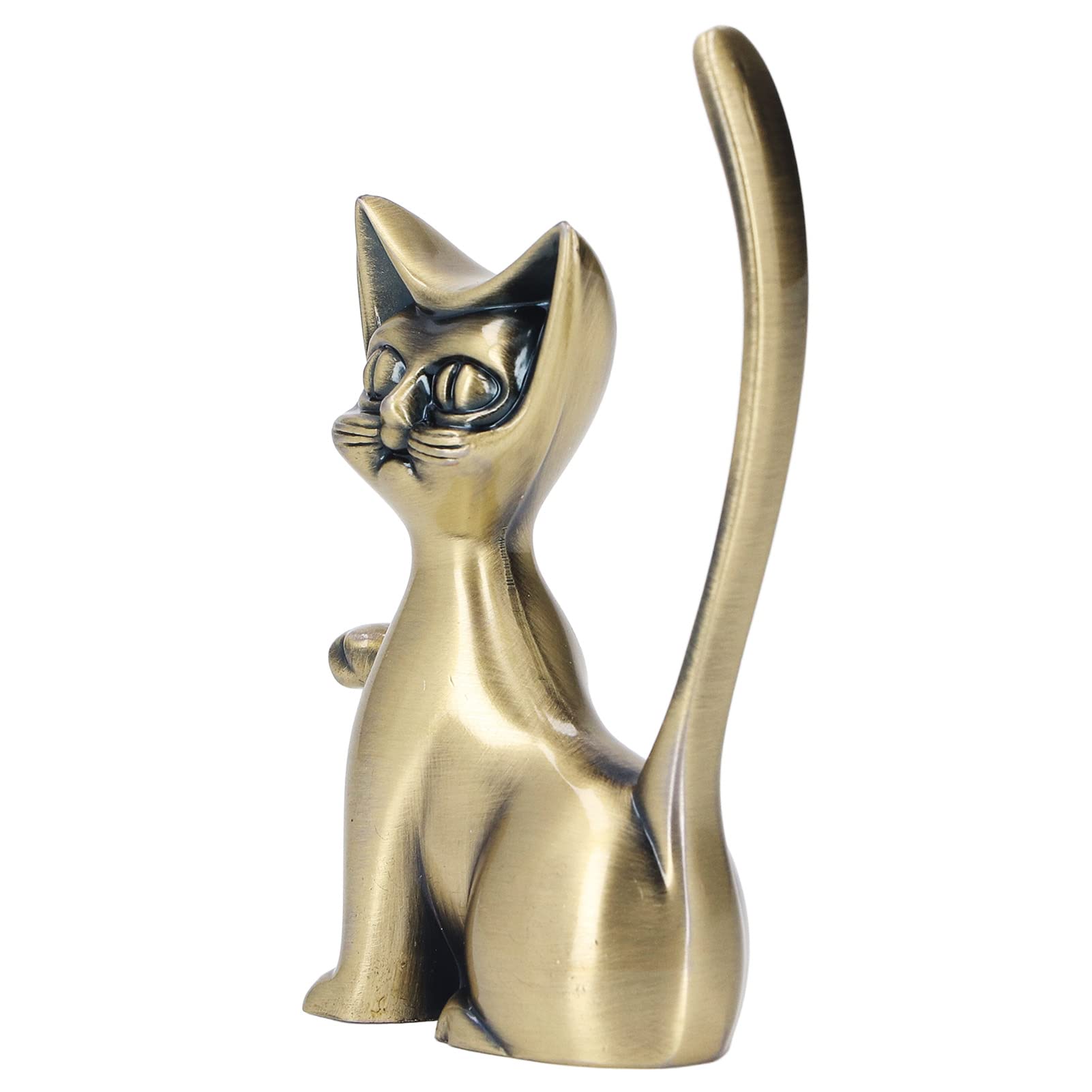 Hapivida Porta anelli gatto metallo oro #1