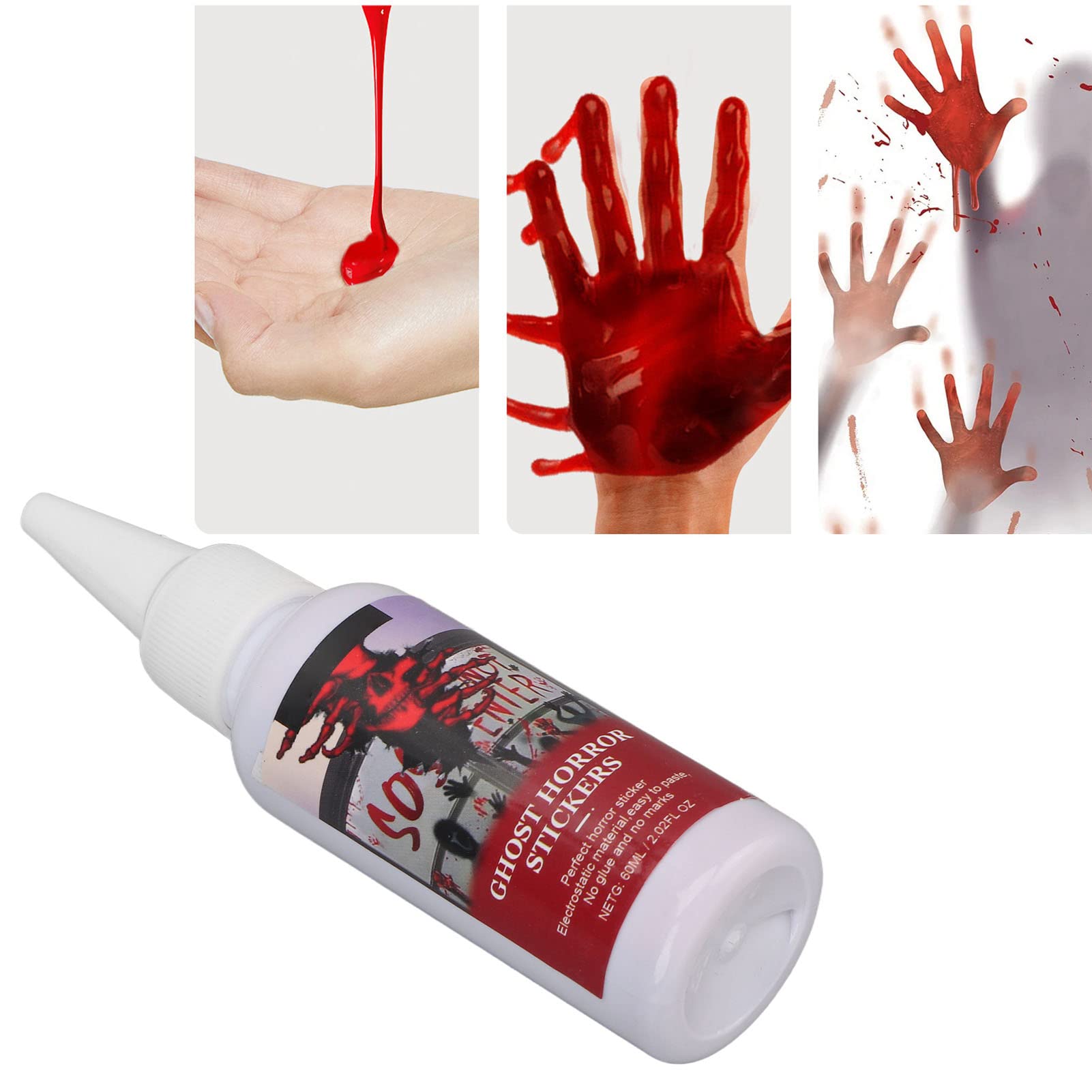 Kuuleyn Halloween adesivo impronte mani liquido sanguinante