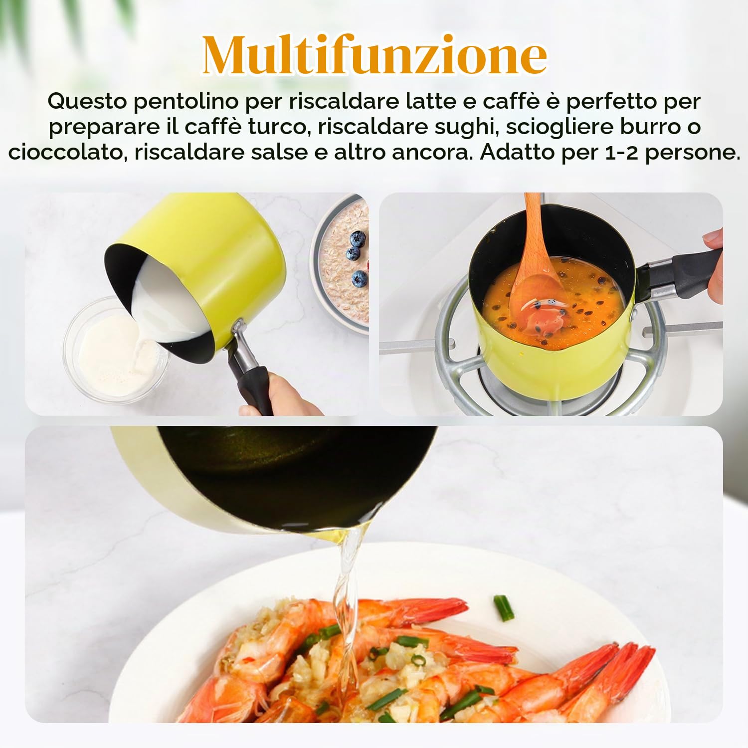 Hapivida Mini Casseruola 550 ml Verde Ø10 cm Antiaderente