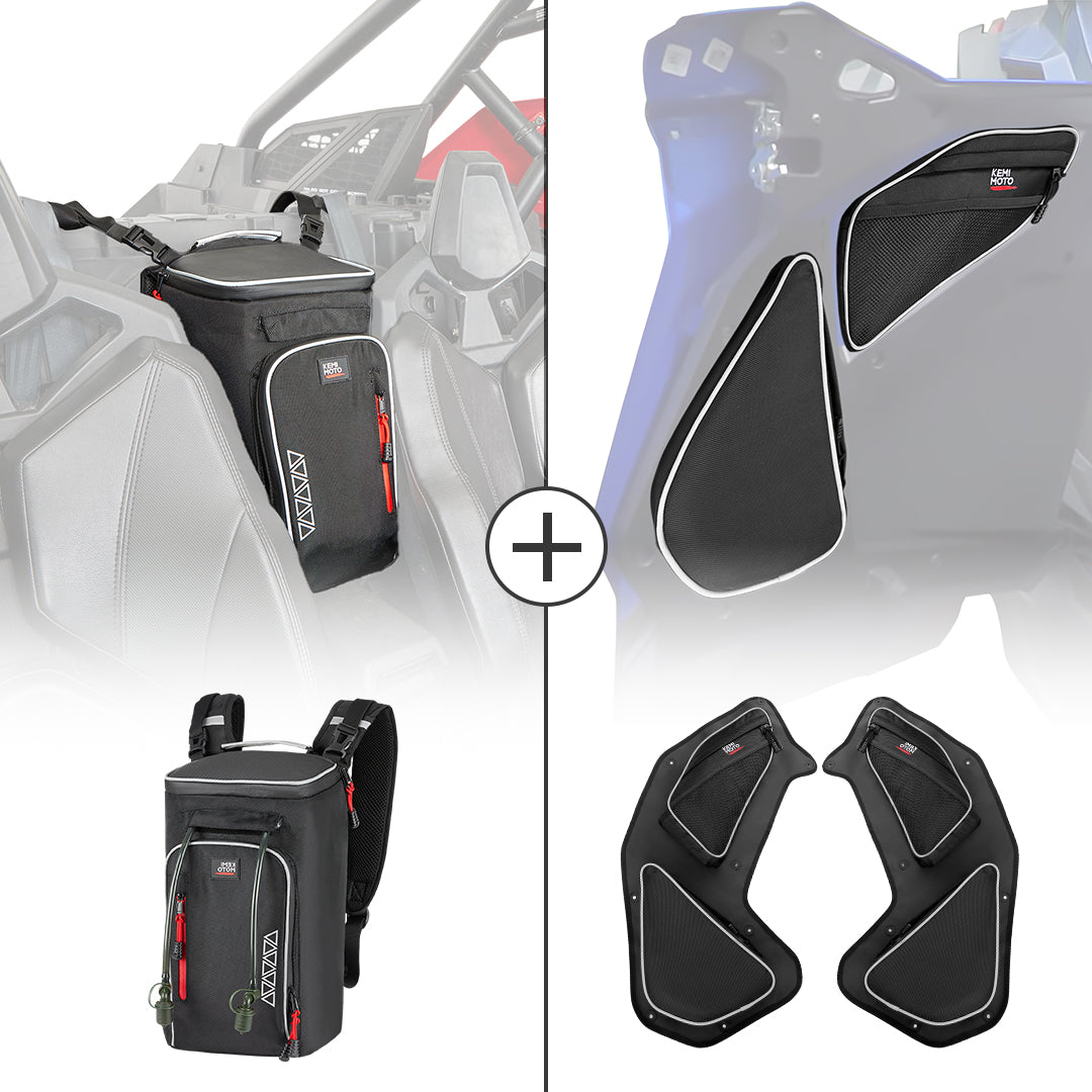 Kemimoto RZR Pro XP 4 borse set cargo + portiere 1680D
