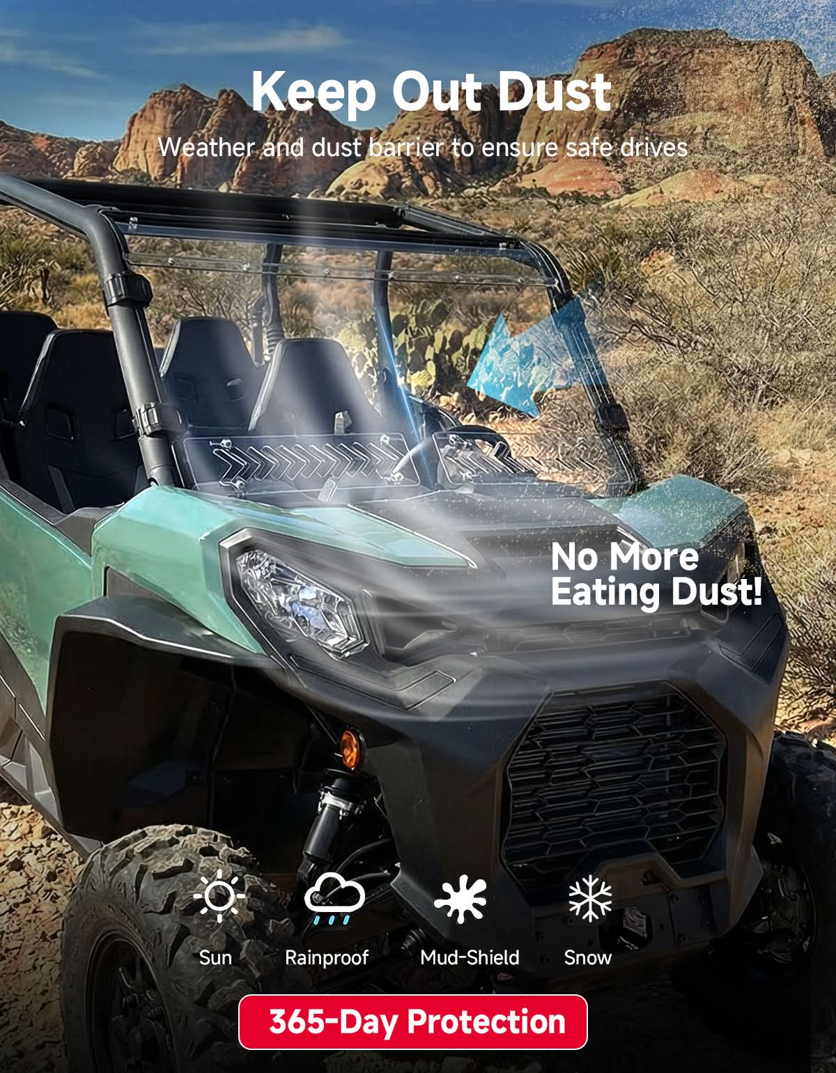 KEMIMOTO Parabrezza Commander Maverick Sport Trail