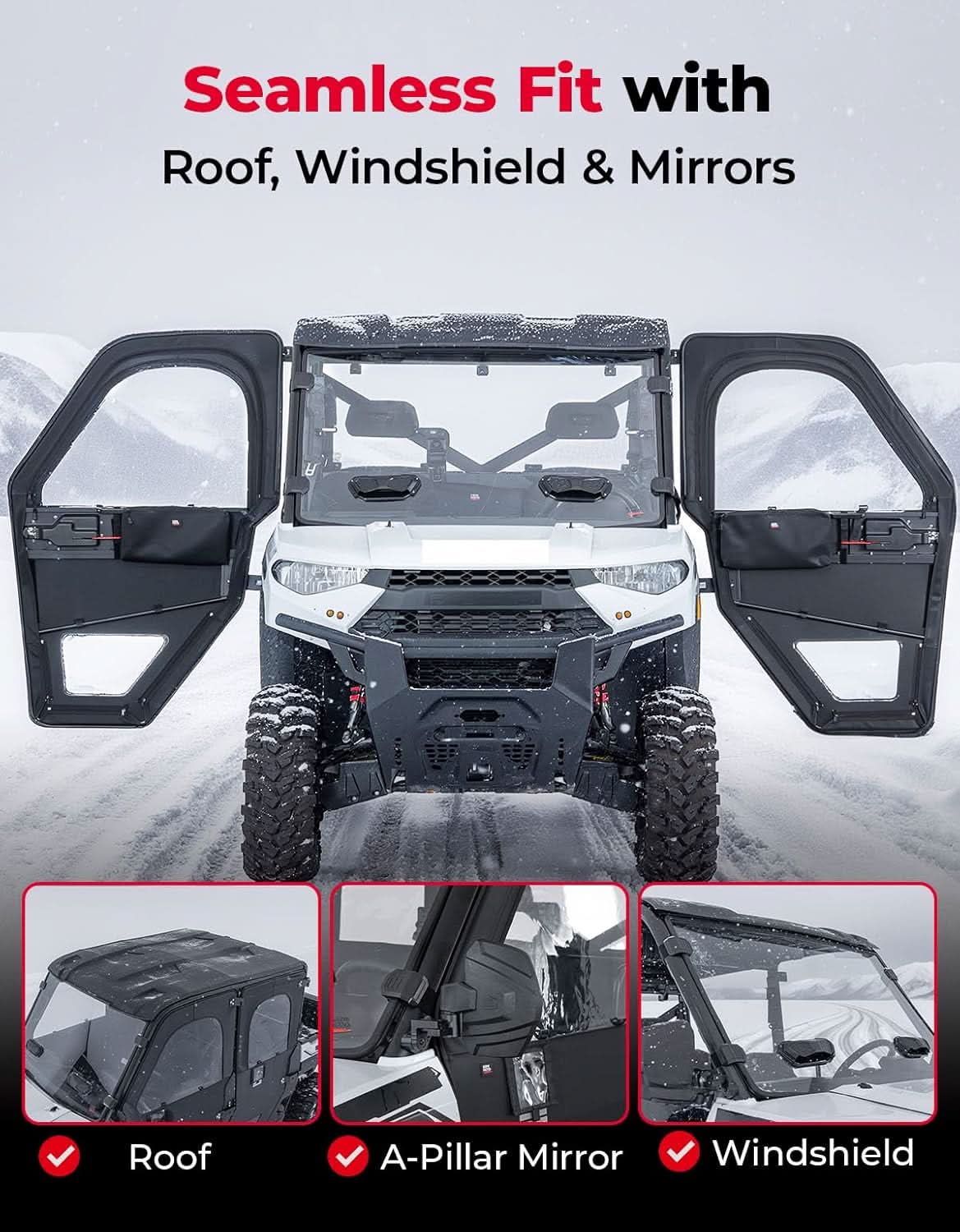 KEMIMOTO Ranger CREW XP 1000 porte superiori morbide 4 pezzi
