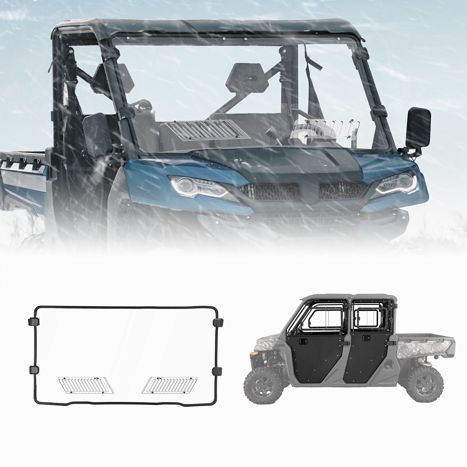 KEMIMOTO Porte+Parabrezza UFORCE 1000 XL Scorrevoli