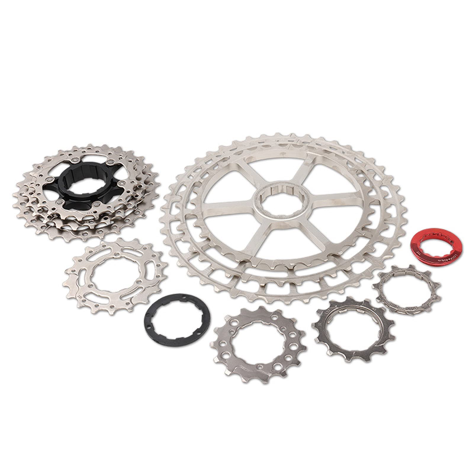 Hapivida Cassetta Bici 11-46T 10/11 Velocità Argento