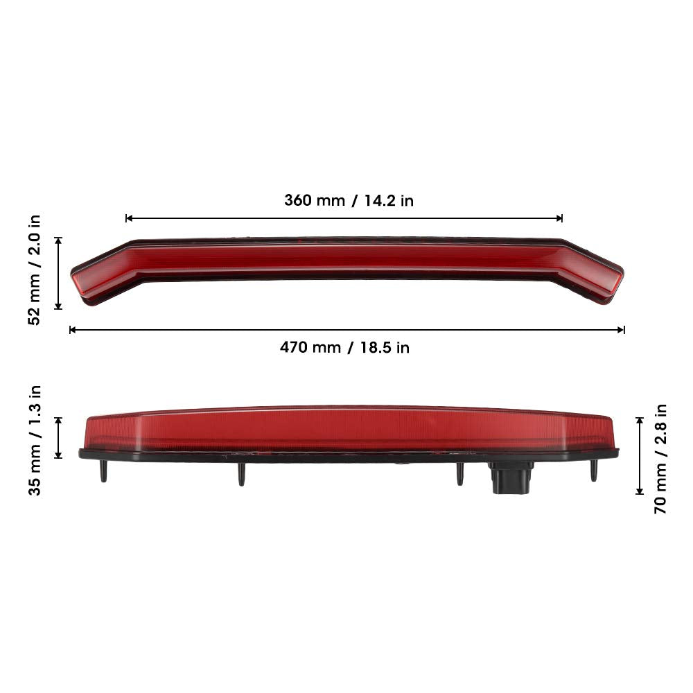 KEMIMOTO RZR XP terza luce stop LED centrale IP67