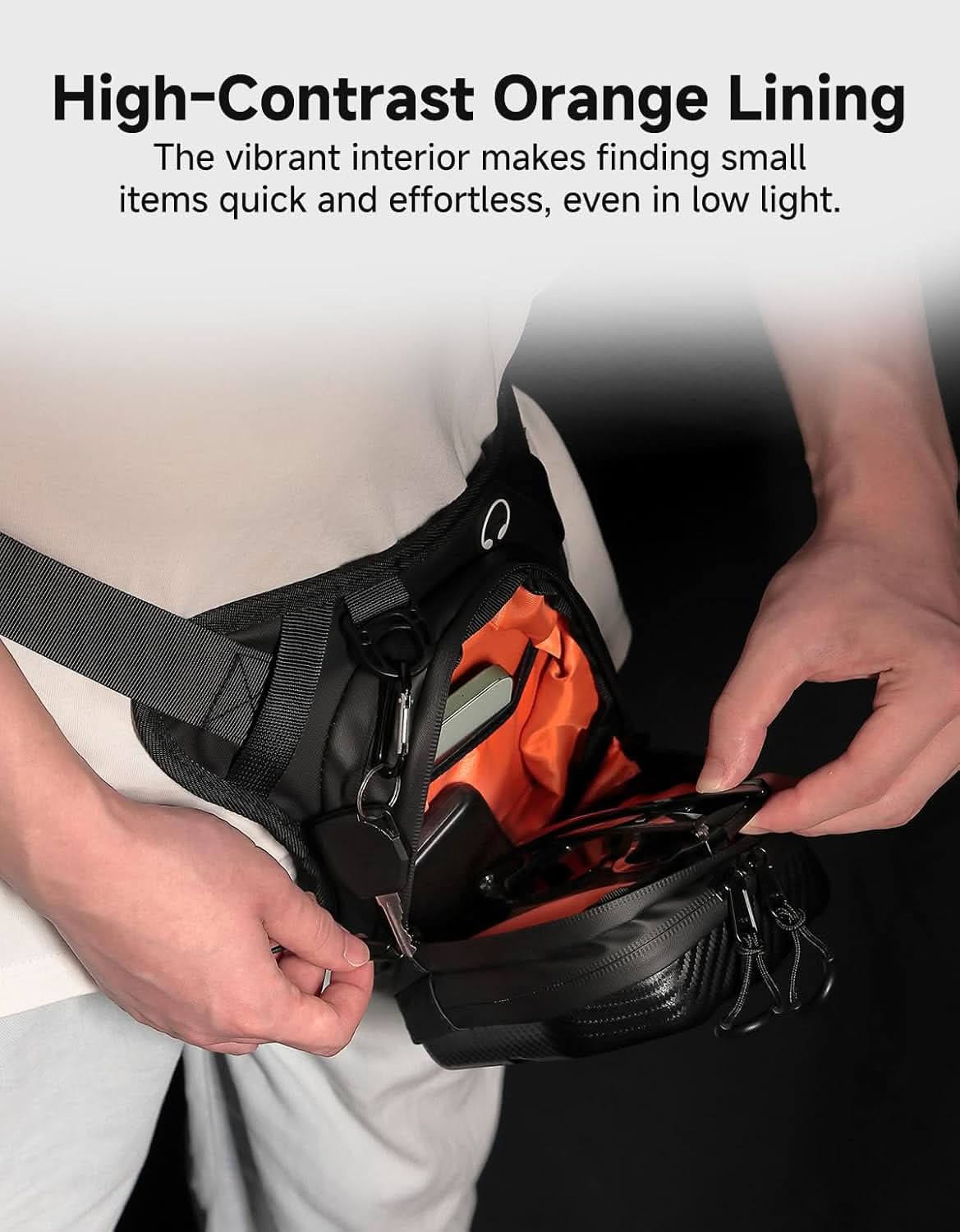 KEMIMOTO borsa coscia moto guscio EVA nera idrorepellente