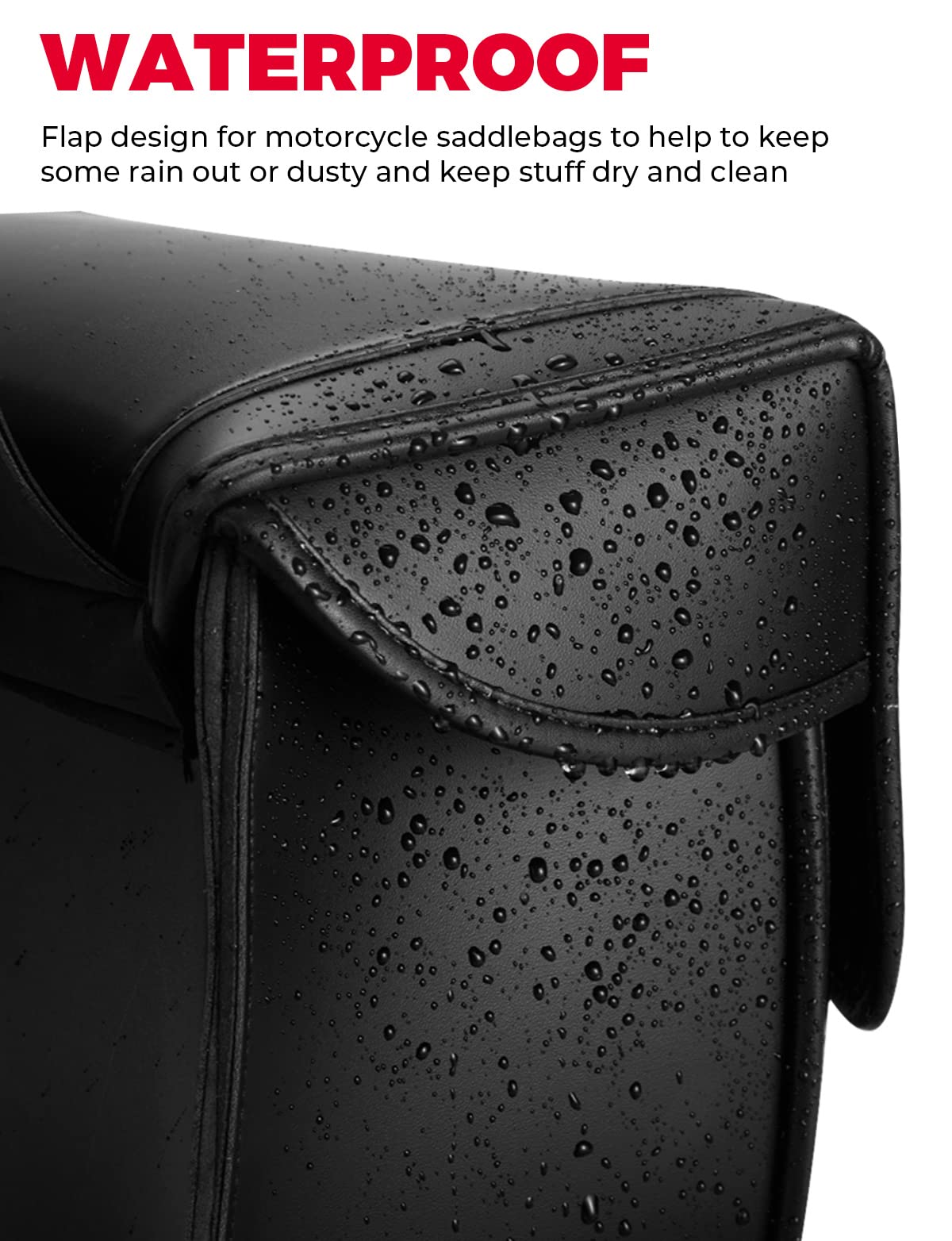 Kemimoto 30L borse laterali moto nero pelle PU