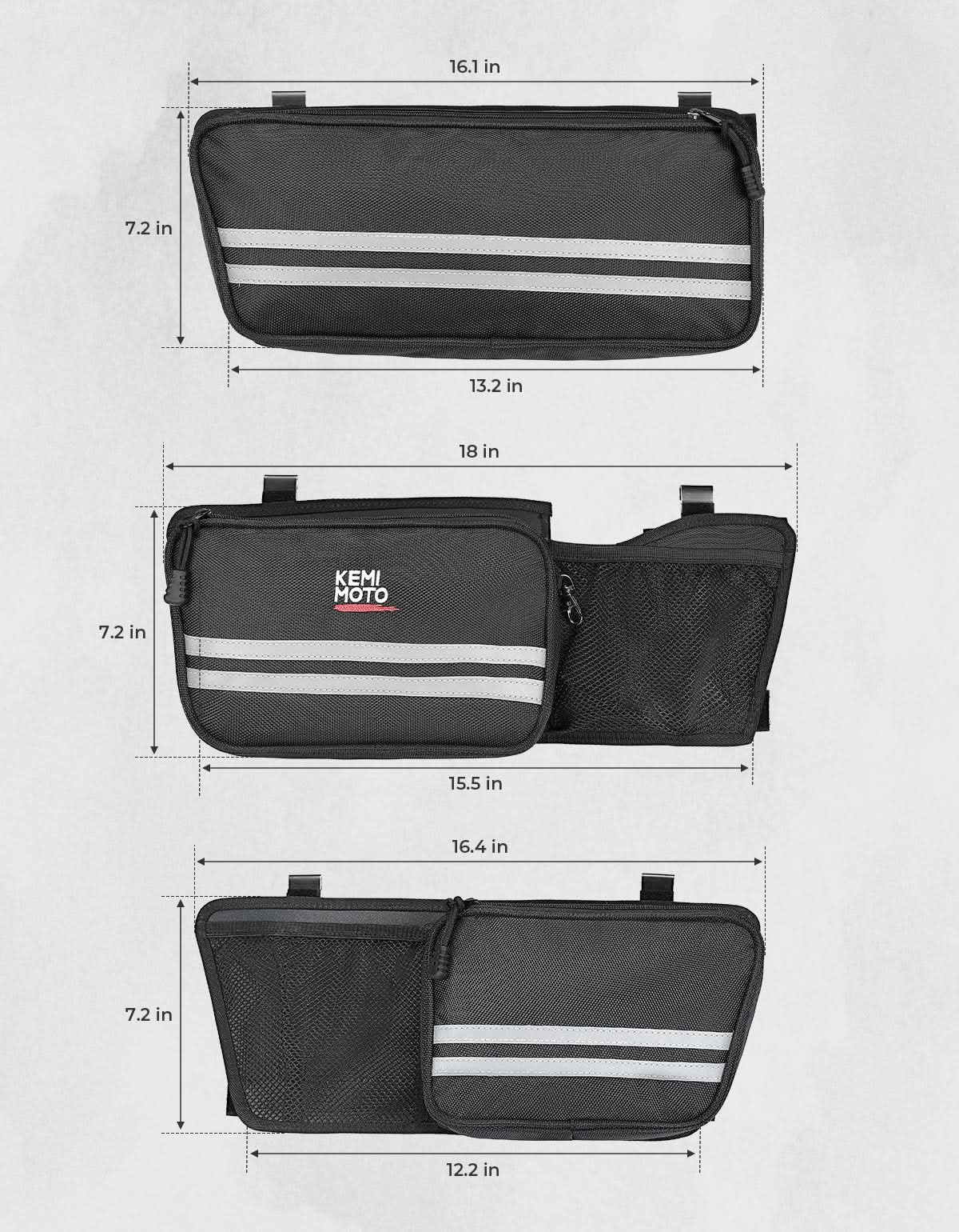 KEMIMOTO Touring Organizer bauletto moto con ganci 2014-2025
