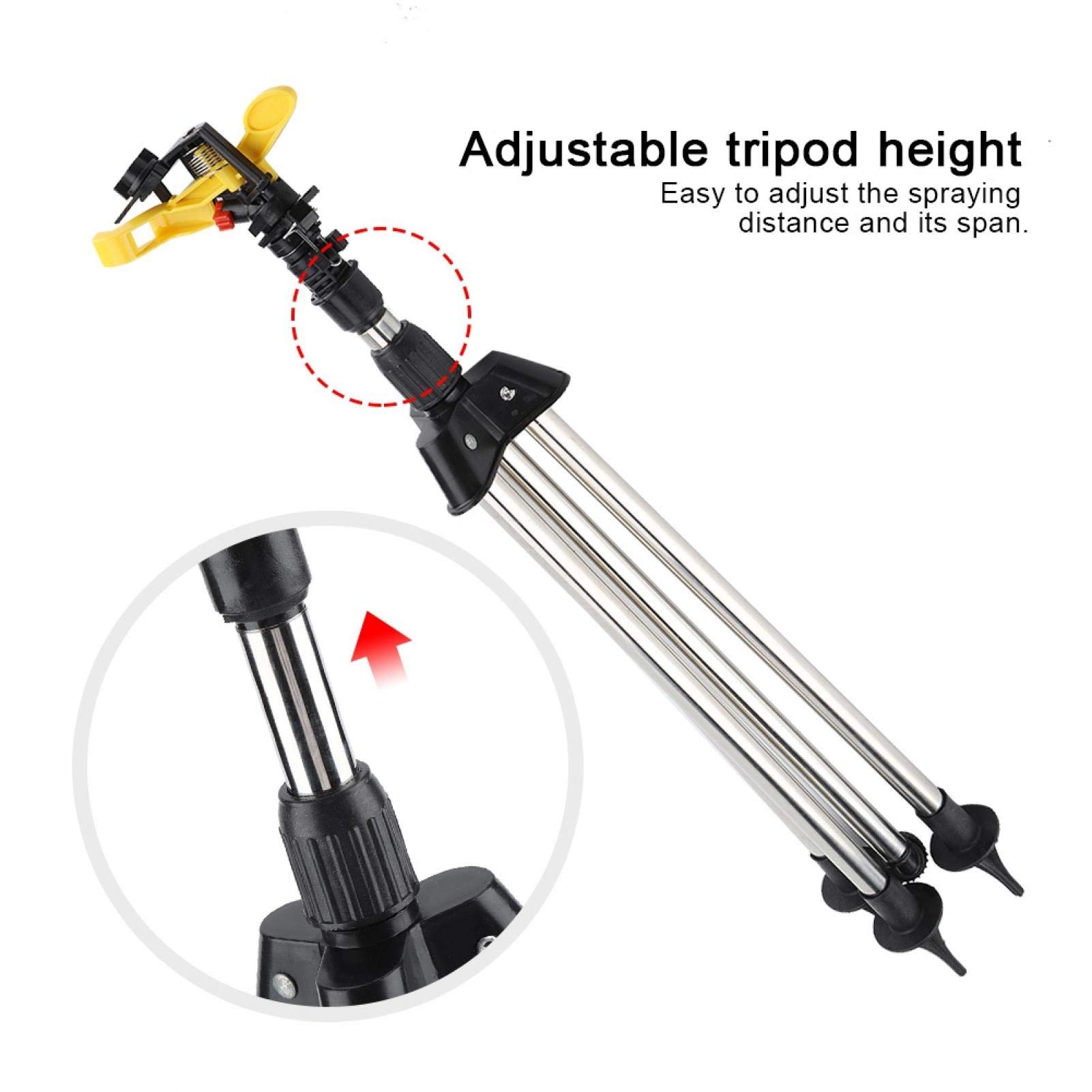 Kuuleyn Irrigatore giardino con treppiede acciaio 360°